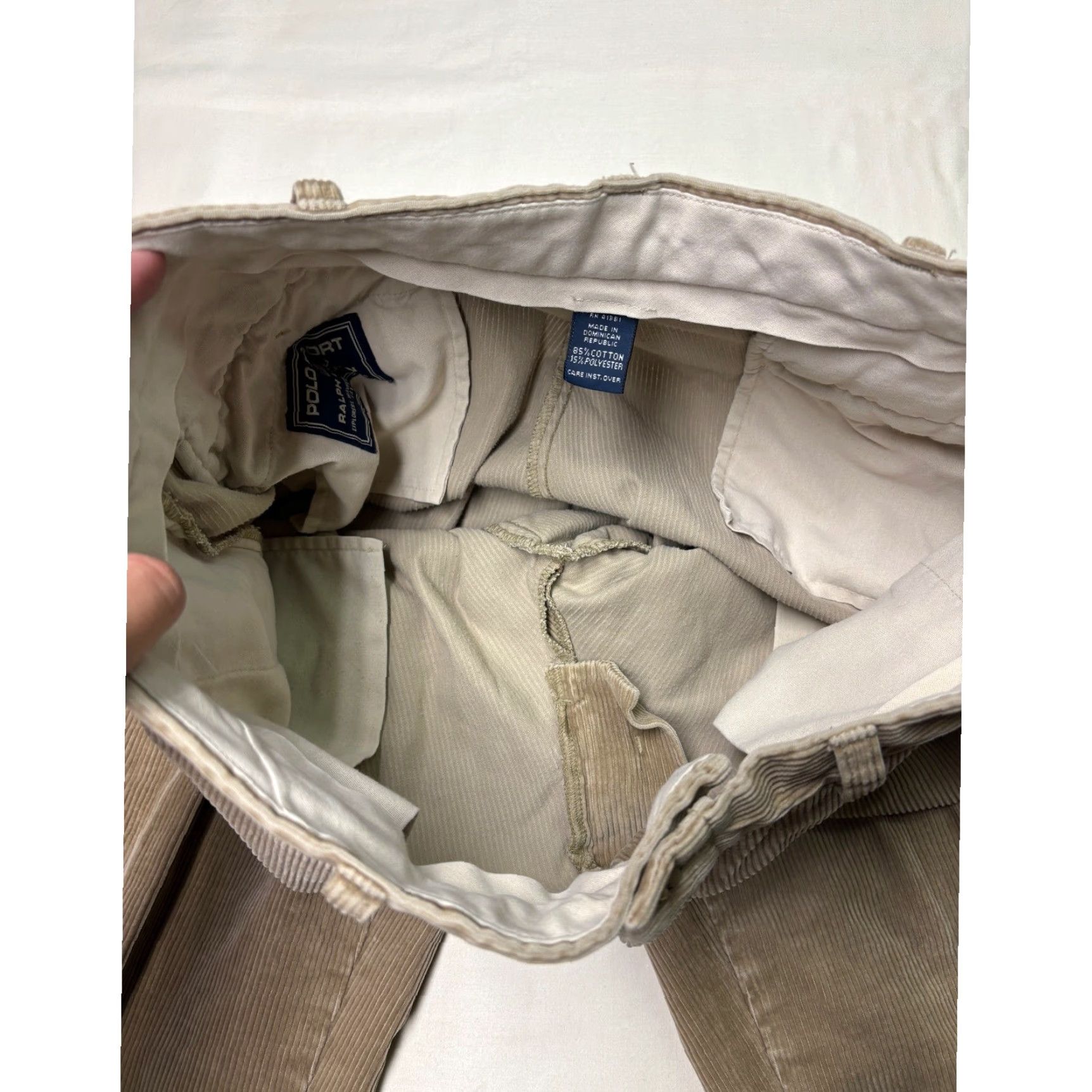 Polo Ralph Lauren VINTAGE Polo Sport Ralph Lauren Corduroy Pants Tan Straight Fit Mens 34x30 Beige Khakis Casual Vintage Mens Pants Size US S / EU 44-46 / 1 - 4 Thumbnail
