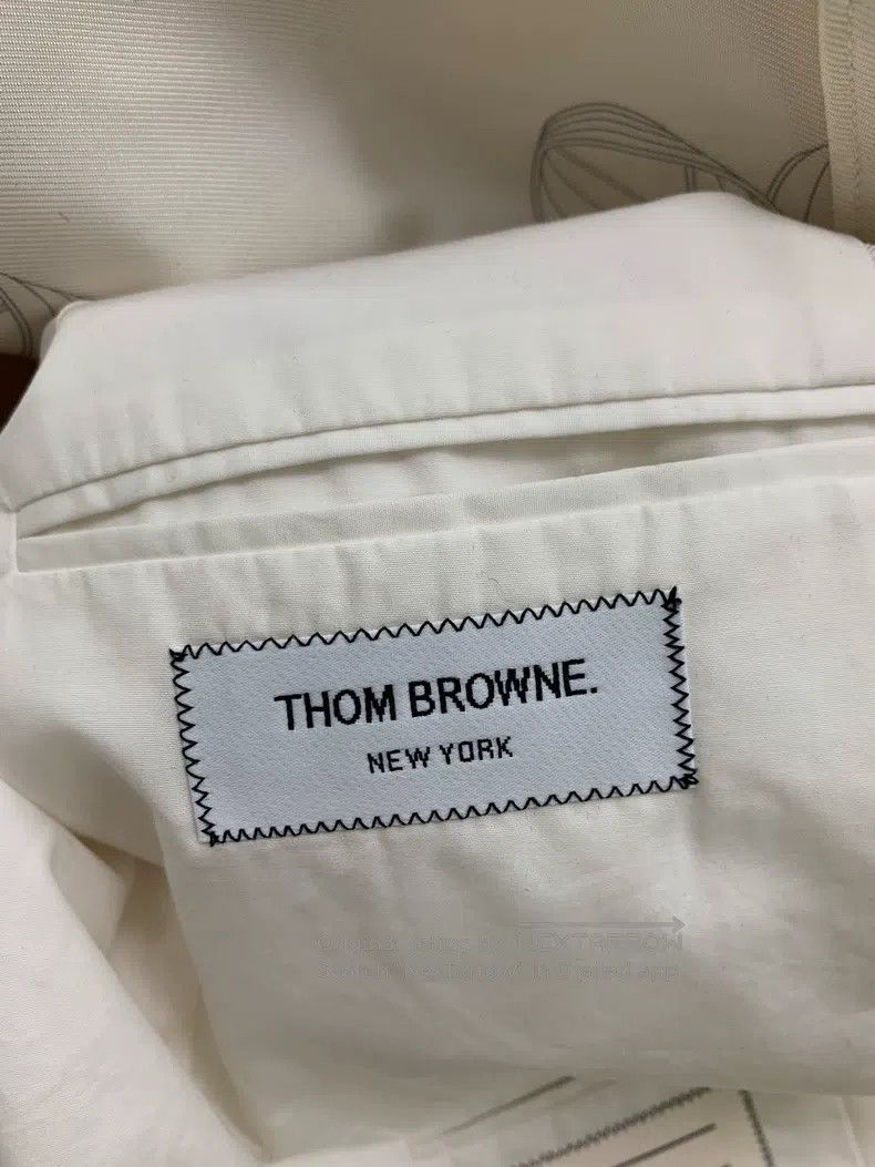 Thom Browne Thom Browne White Printed Jacket Size US XS / EU 42 / 0 - 4 Thumbnail