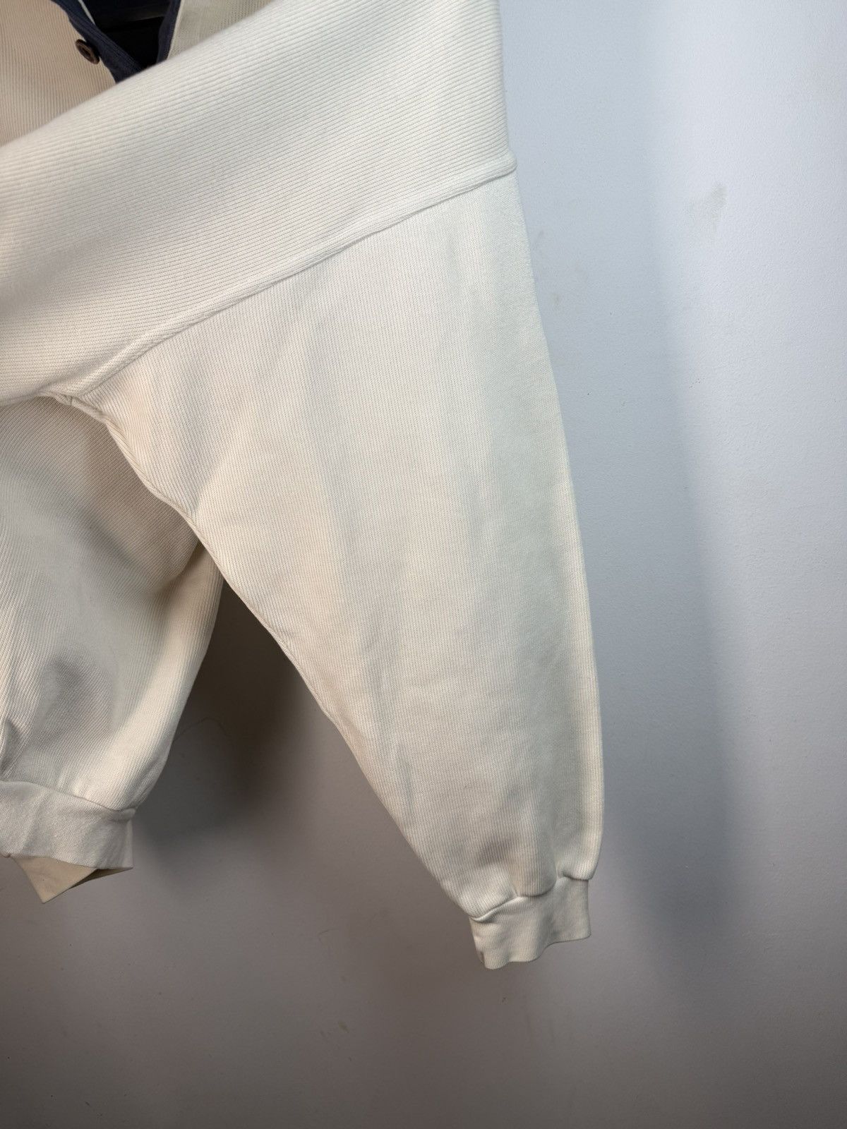Yves Saint Laurent 90s YSL Sweatshirt White/Sweater Vintage Quarter Zip Up Size US XL / EU 56 / 4 - 11 Thumbnail