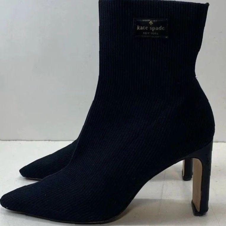 Vintage Kate Spade New York Women’s Valeria Black MidAnkle SlipOn Booties Size 10 Size US 10 / IT 40 - 4 Thumbnail