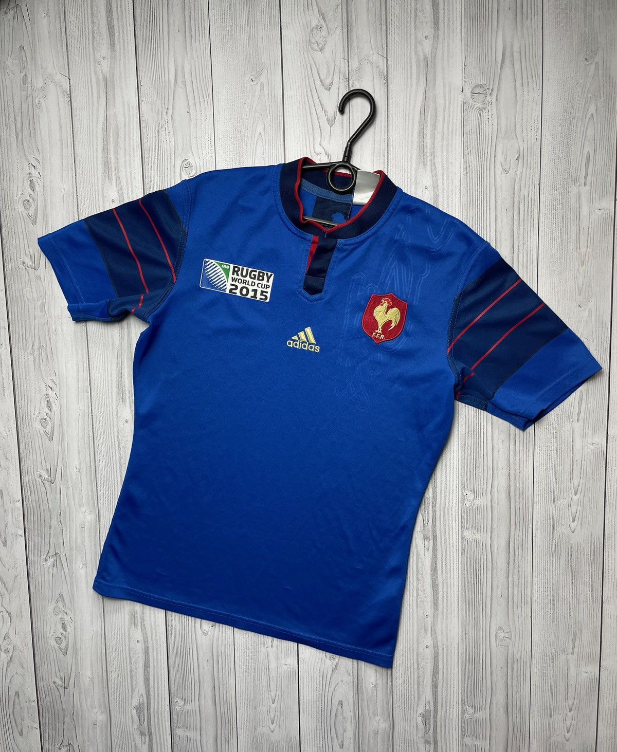 Adidas × Vintage Vintage France rugby jersey adidas size M blue logo Size US M / EU 48-50 / 2 - 1 Thumbnail