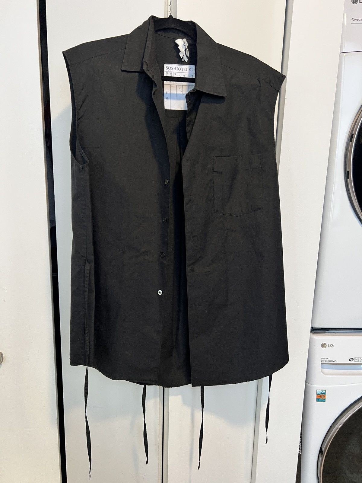 Soshiotsuki SS23 Sleeveless Shirt Vest Black Size 48