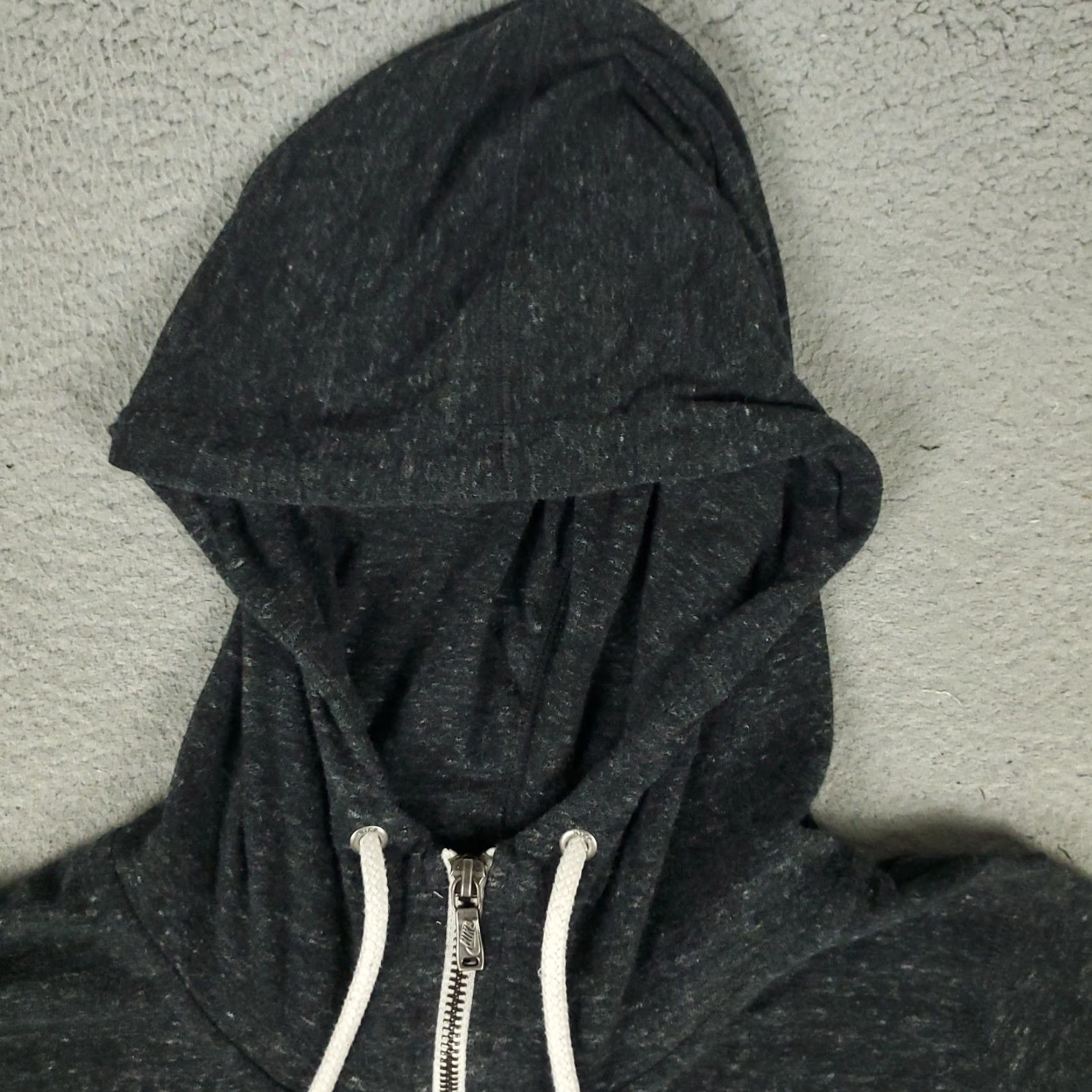 Nike Nike Hoodie Womens Medium Gray Swoosh Full Zip Sweatshirt (Vintage: No) Size M / US 6-8 / IT 42-44 - 2 Thumbnail
