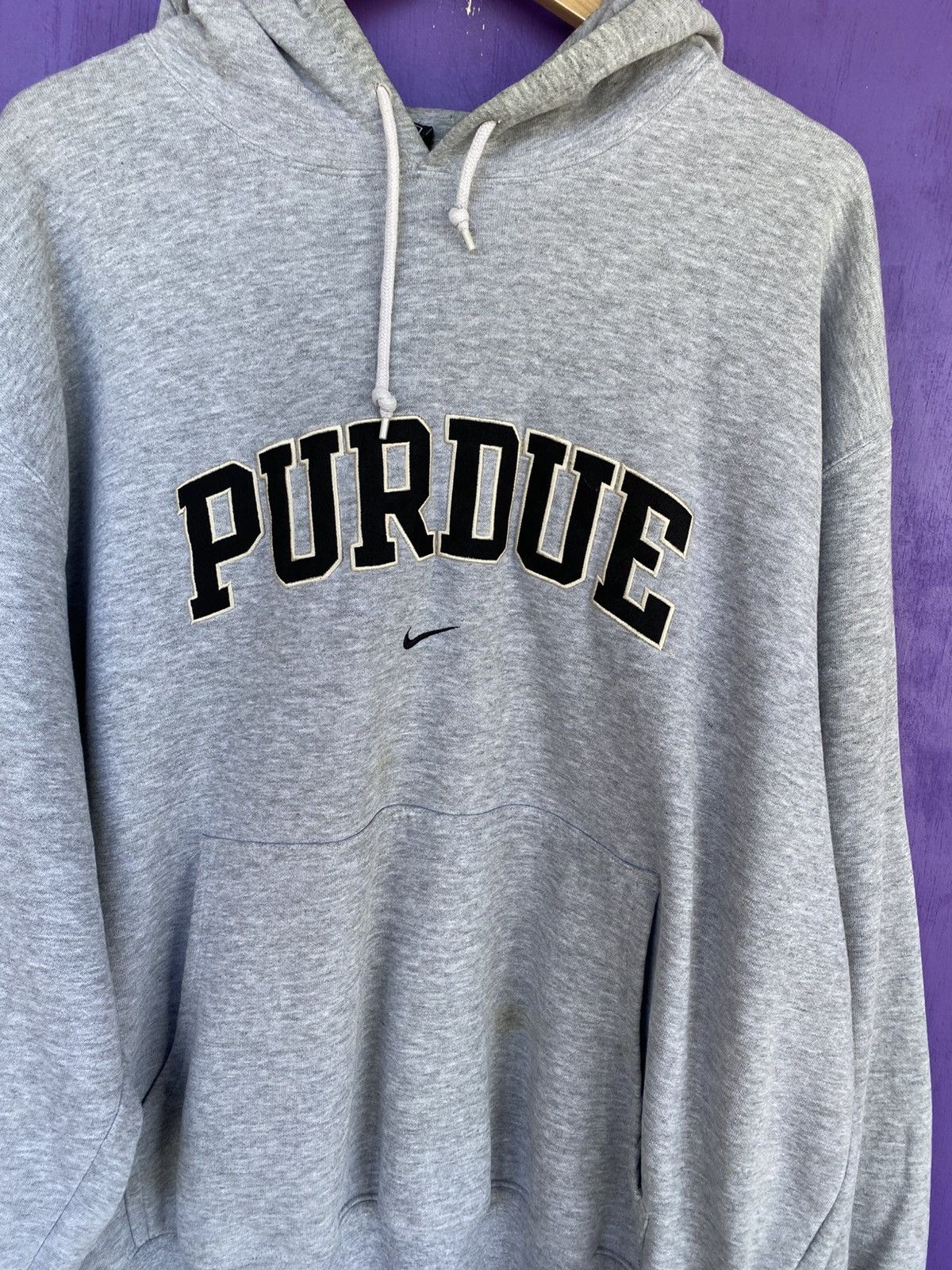 Nike Vintage 00s Nike team Purdue center swoosh hoodie Size US XXL / EU 58 / 5 - 3 Thumbnail