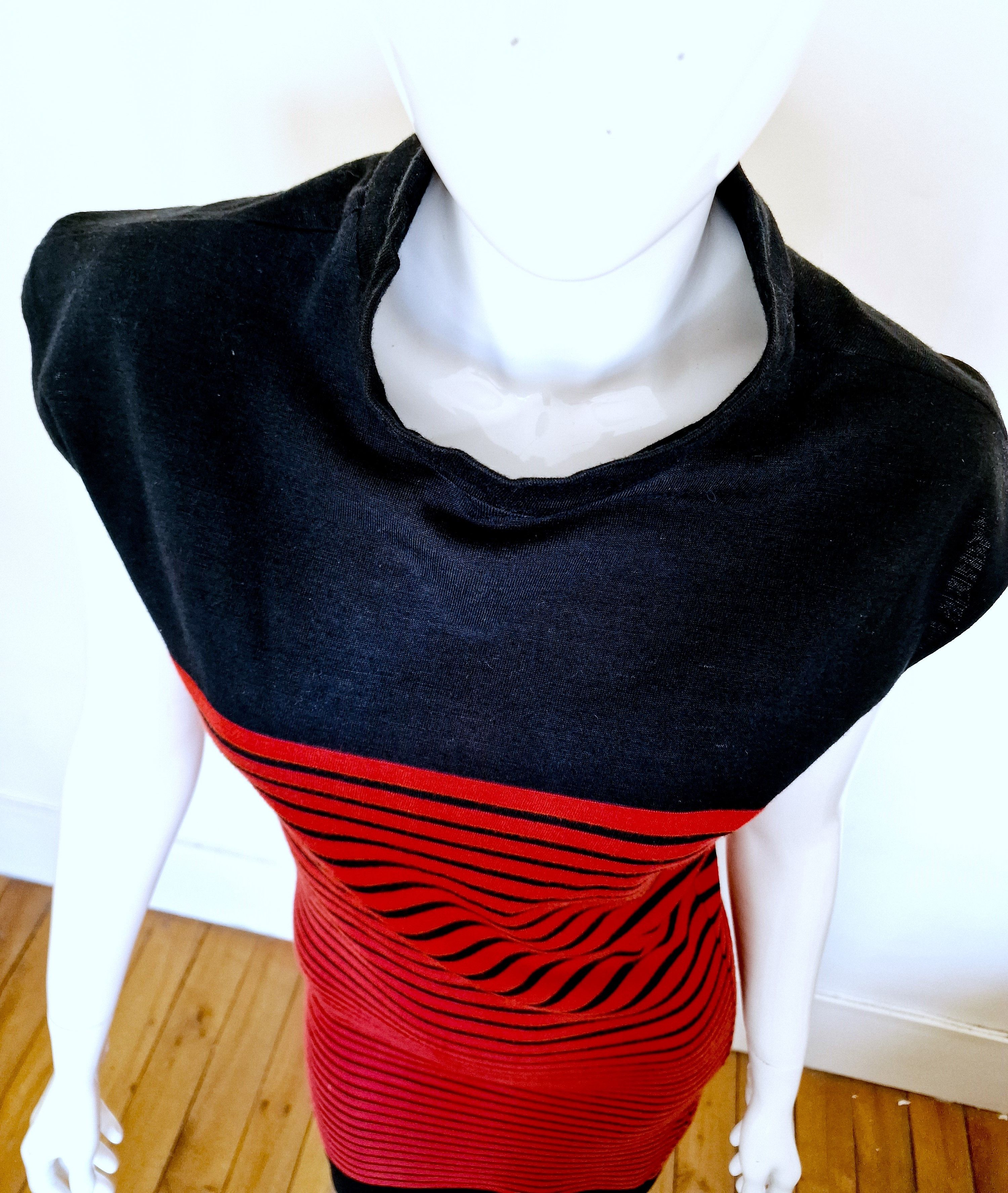 Jean Paul Gaultier 1980s Jean Paul Gaultier Public Striped Marine Sailor Dress Size M / US 6-8 / IT 42-44 - 3 Thumbnail
