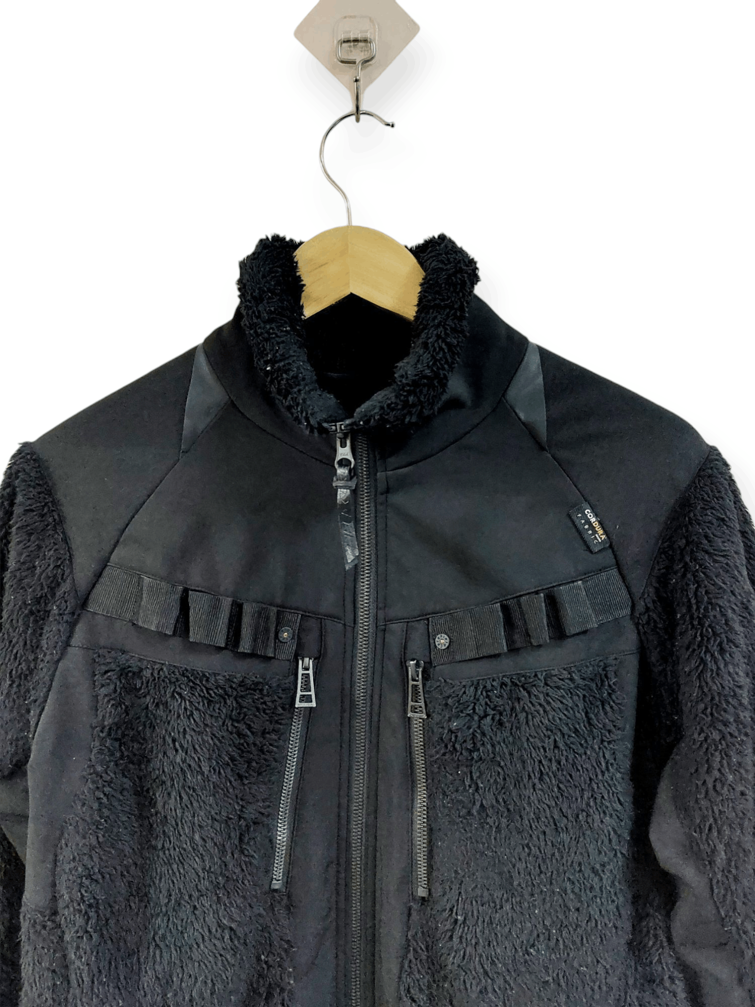 Designer Fieldcore Black Sherpa Fleece Cordura Fabrics Jacket Size US M / EU 48-50 / 2 - 5 Thumbnail