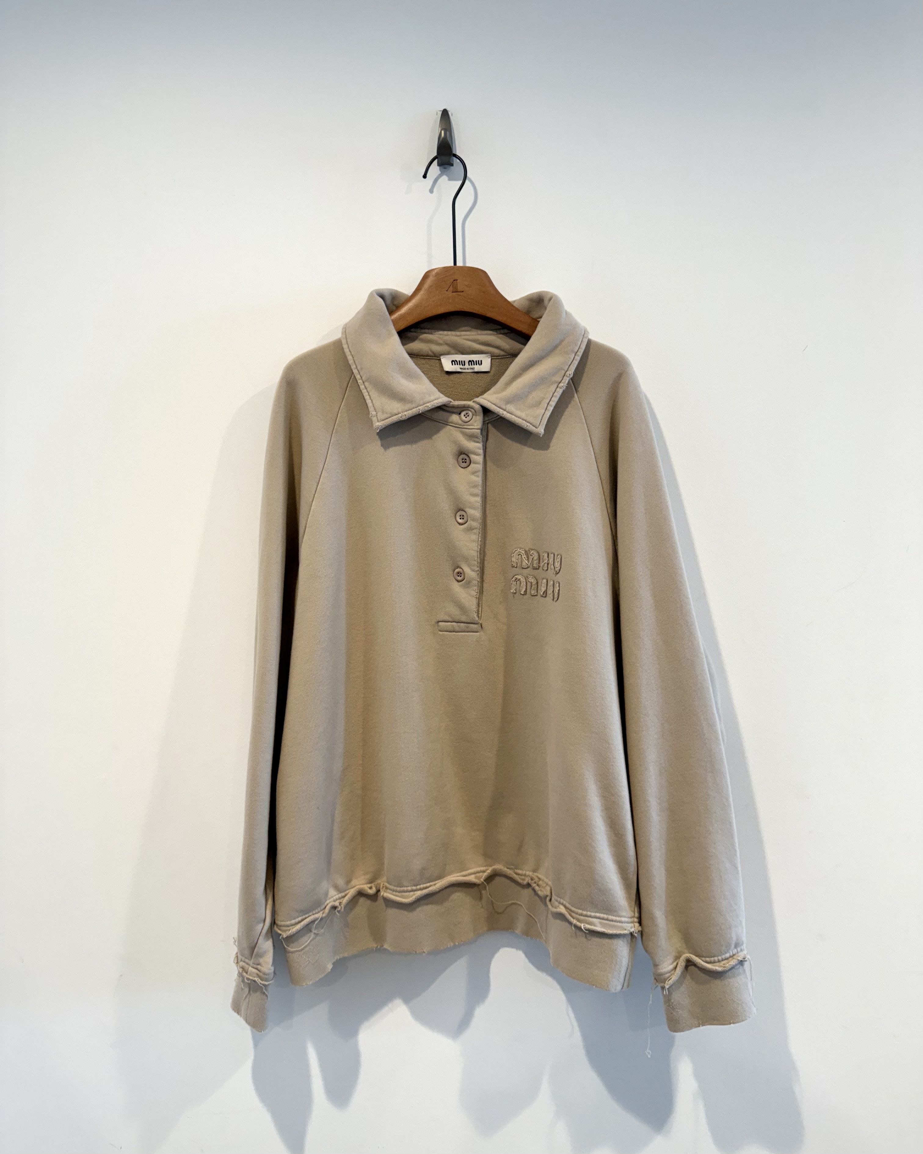 Miu Miu MiuMIu Logo Applique Embroidered Polo Shirt Size US XS / EU 42 / 0 - 1 Thumbnail