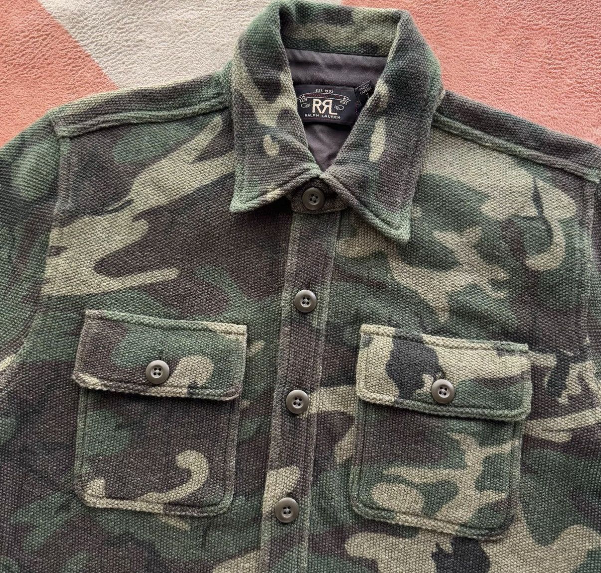 RRL Ralph Lauren Ralph Lauren Double RL Camouflage Knit Shirt K22 Size US S / EU 44-46 / 1 - 3 Thumbnail