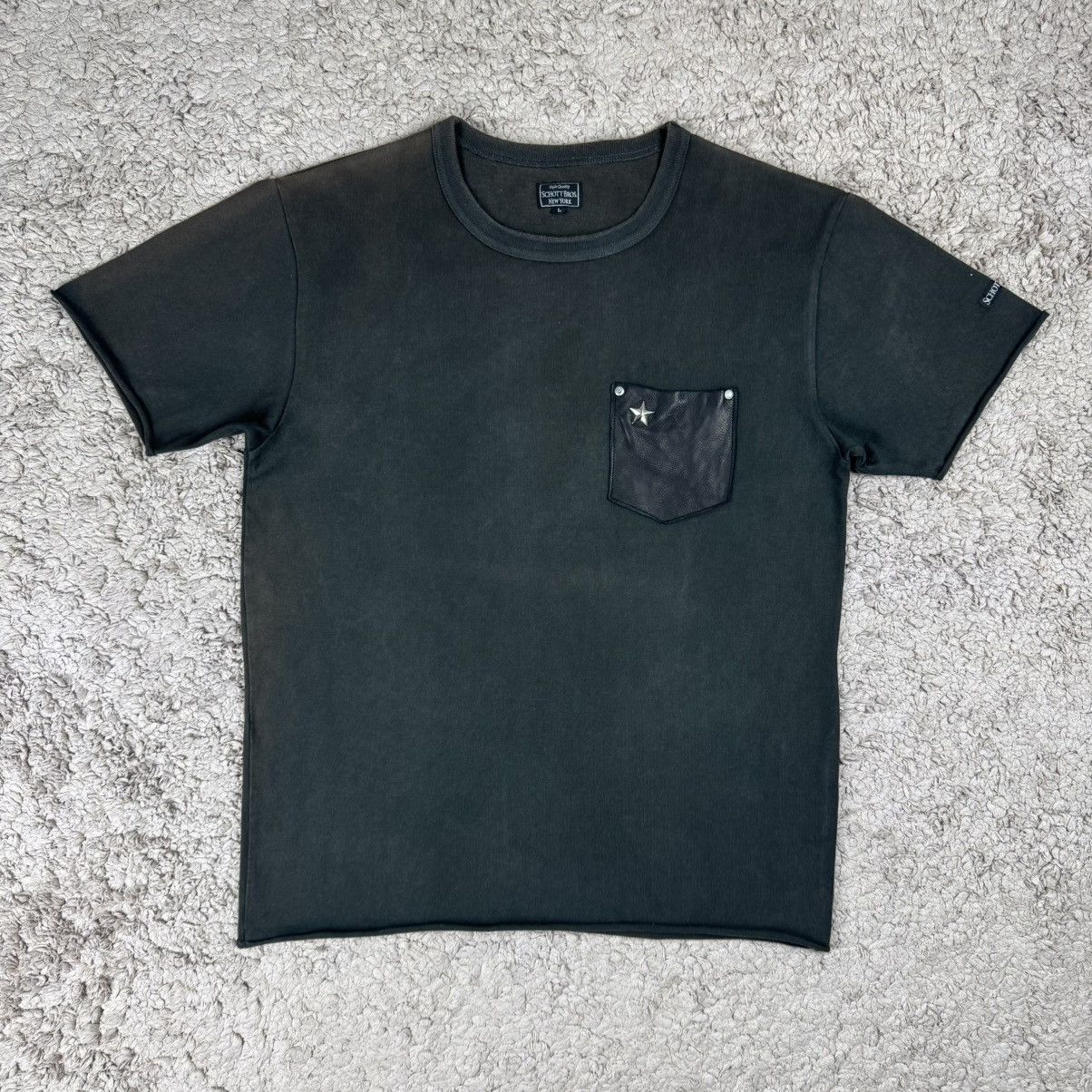 Schott Vintage Schott NYC One Star Leather Pocket T-shirt Size US L / EU 52-54 / 3 - 1 Thumbnail
