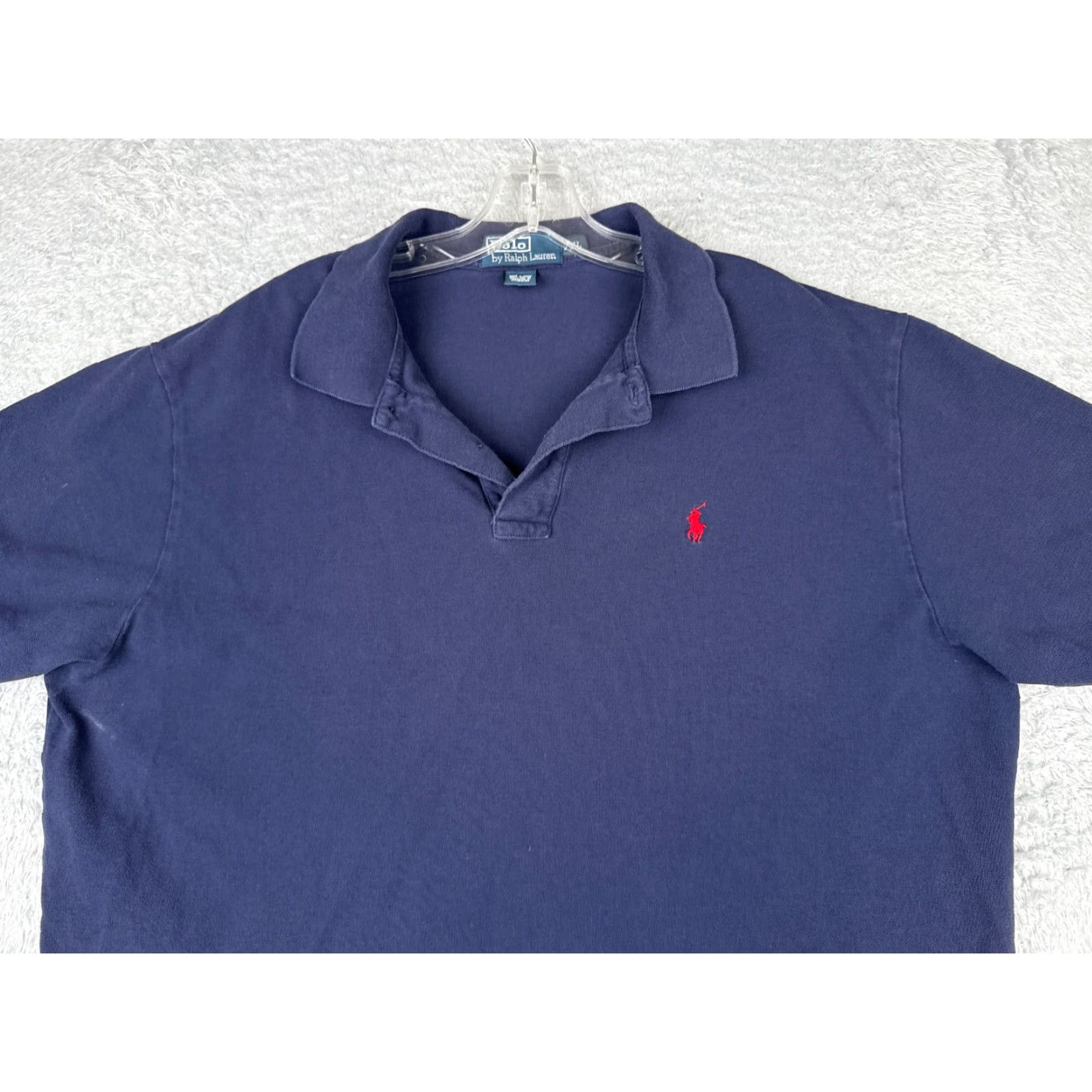 Polo Ralph Lauren VINTAGE Polo Ralph Lauren Polo Shirt Adult 2XL Blue 100% Cotton Jersey Polo Shirt – Classic Fit Mens Shirt Size US XXL / EU 58 / 5 - 4 Thumbnail