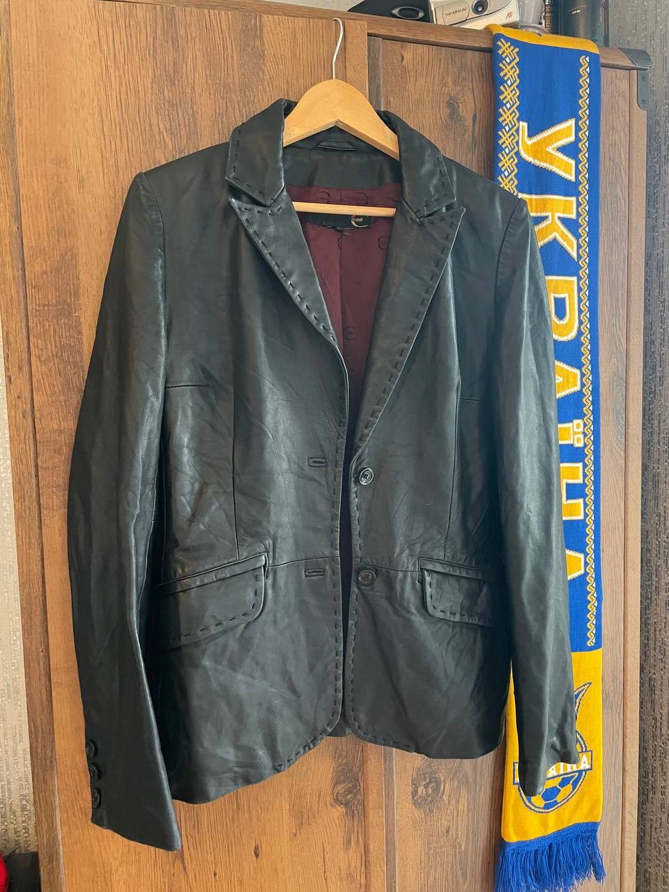 Just Cavalli × Roberto Cavalli Roberto Cavalli leather jacket vintage y2k Size L / US 10 / IT 46 - 2 Thumbnail