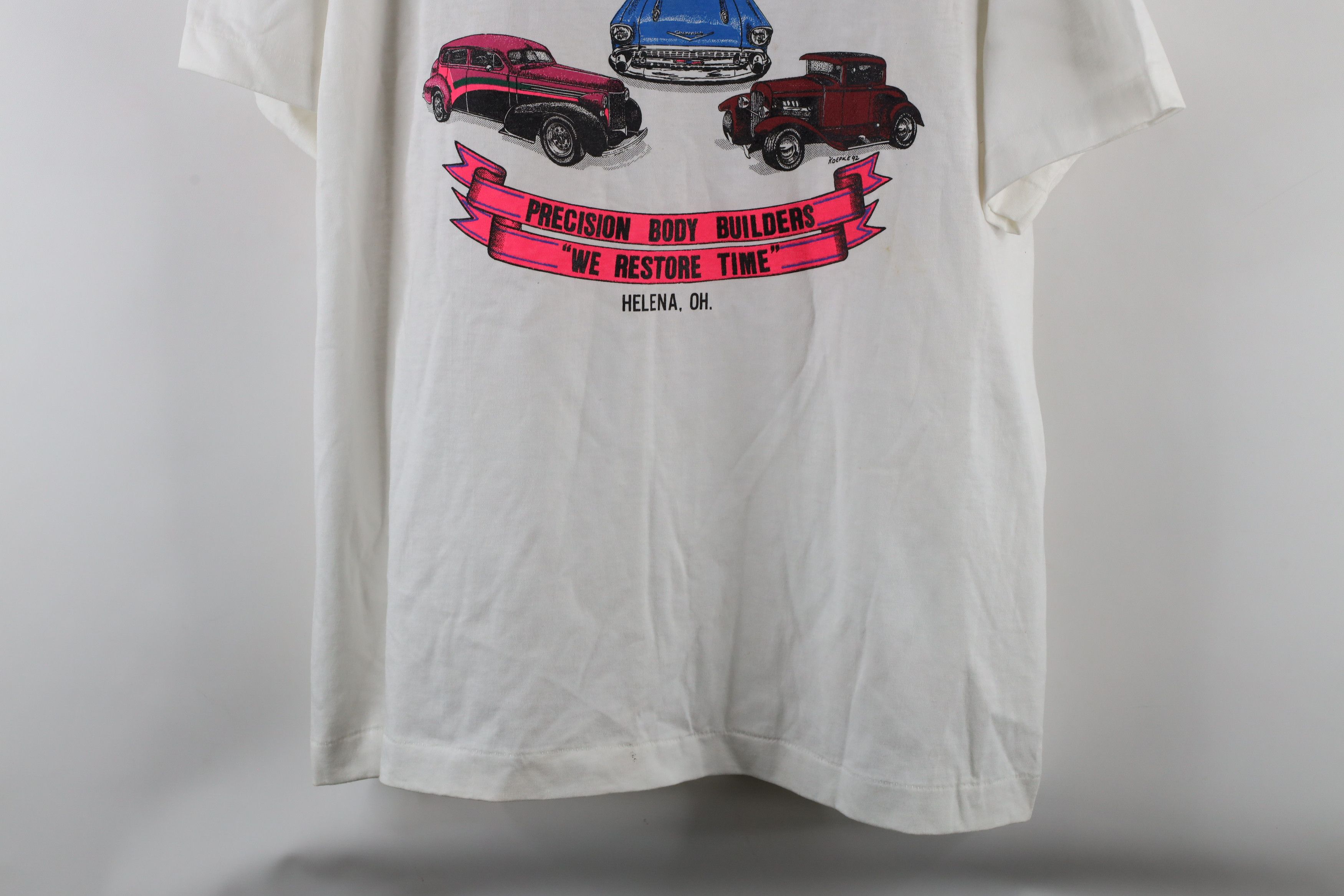 Vintage Vintage 90s Collision Auto Repair Shop T-Shirt White Size US XL / EU 56 / 4 - 3 Thumbnail