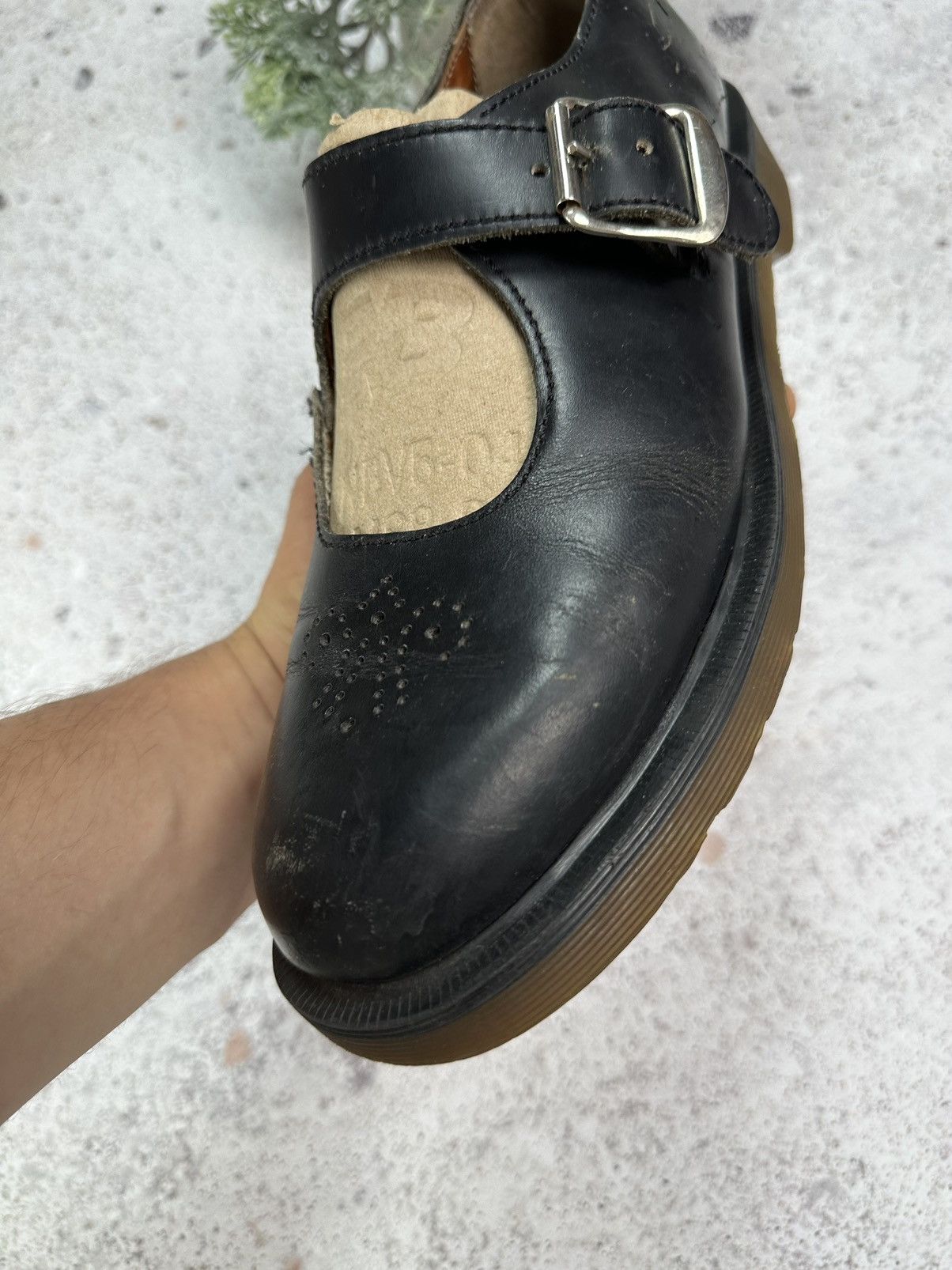 Dr. Martens × Vintage Vintage 90s Dr Martens Goth Chunky Platform Leather Mules 10 Size US 8 / EU 41 - 14 Thumbnail