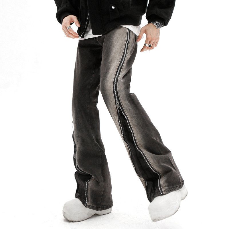 Japanese Brand × Jean Retro zipper straight leg high street jeans Size US 32 / EU 48 - 4 Thumbnail
