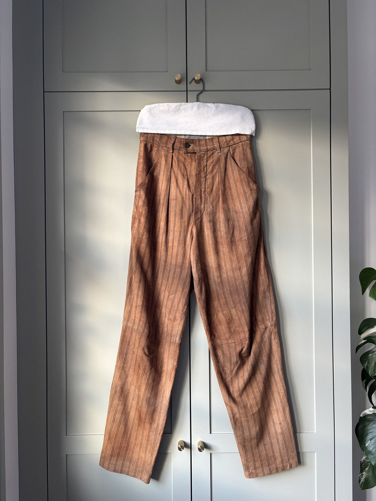 Jean Paul Gaultier Men’s Jean Paul Gaultier suede trousers Size US 29 - 1 Thumbnail