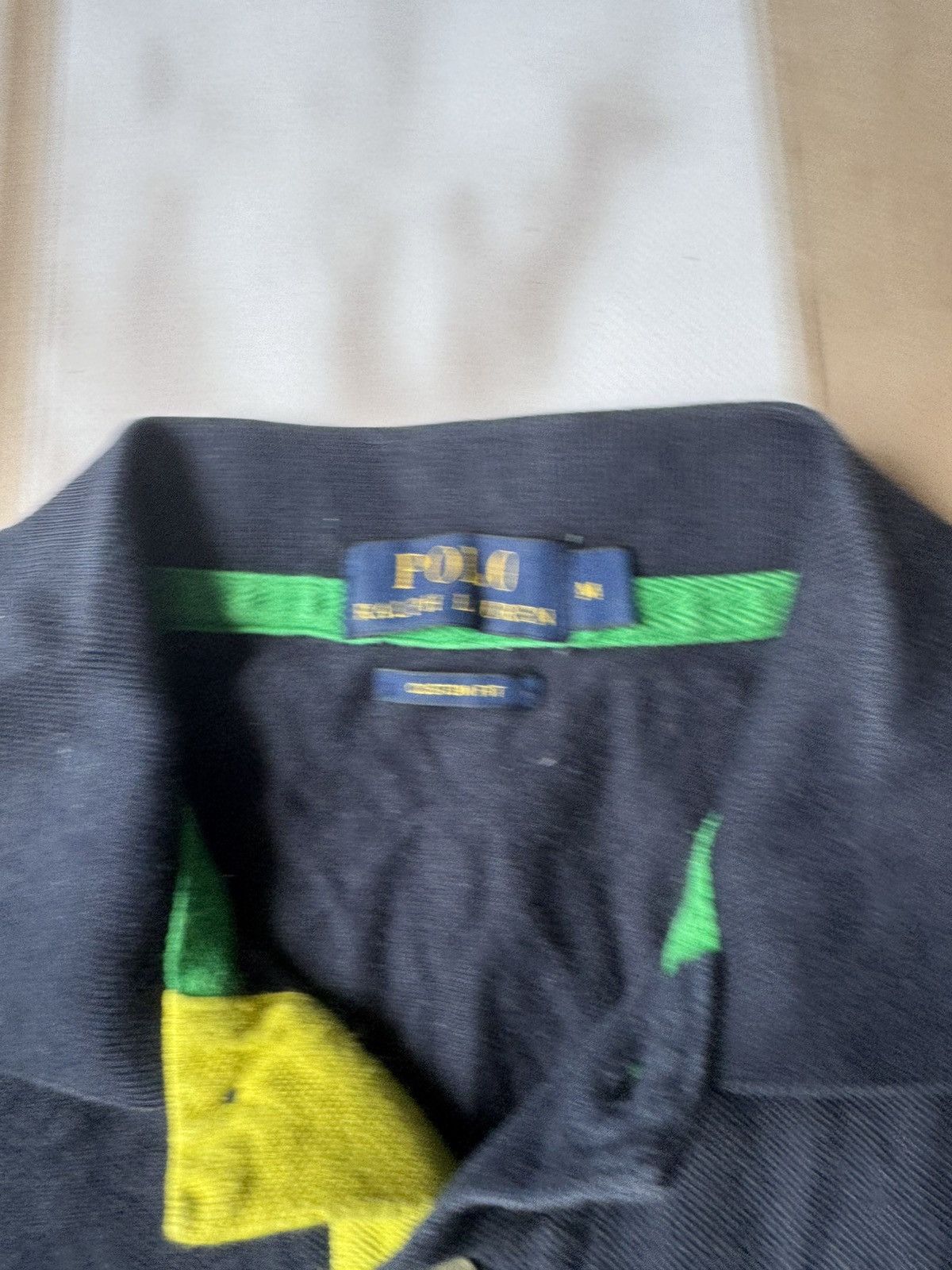 Polo Ralph Lauren Polo Ralph Lauren Big Pony Navy Polo with Neon Accents Size US M / EU 48-50 / 2 - 4 Thumbnail