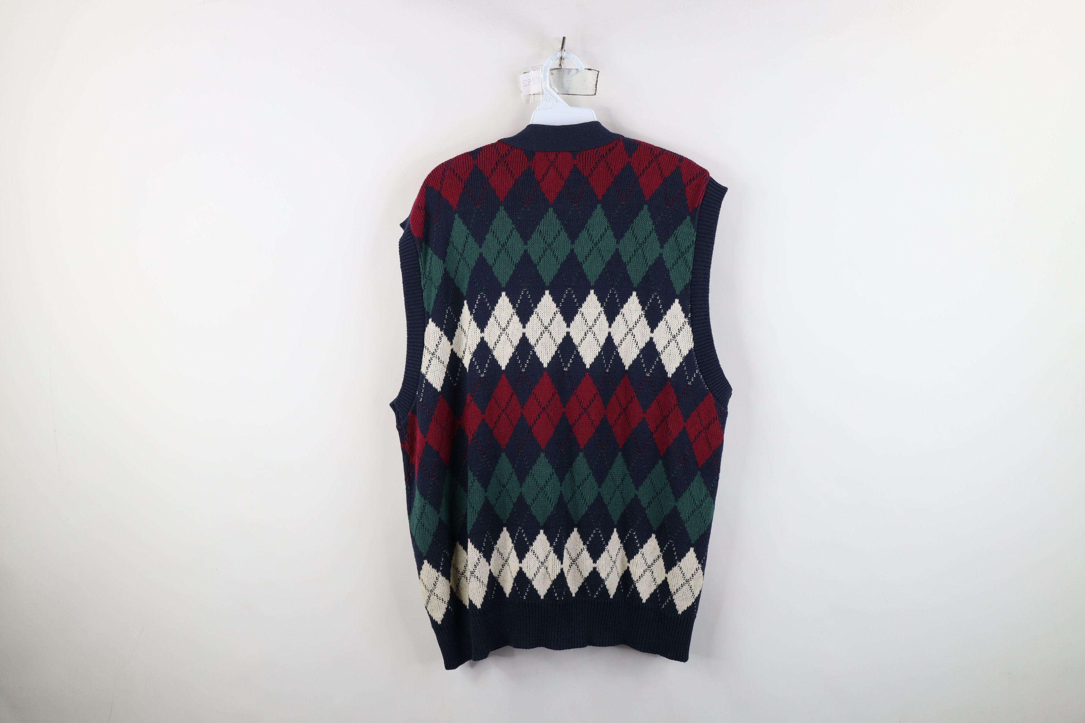 Vintage Vintage 90s Streetwear Argyle Diamond Knit Sweater Vest USA Size US L / EU 52-54 / 3 - 11 Thumbnail