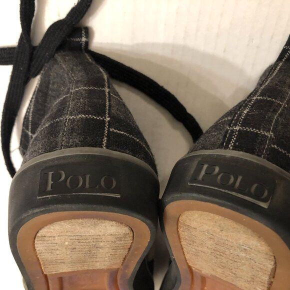 Polo Ralph Lauren POLO RALPH LAUREN MEN'S BLACK HIGH TOP SNEAKERS SIZE: 9.5D Size US 9.5 / EU 42-43 - 14 Thumbnail