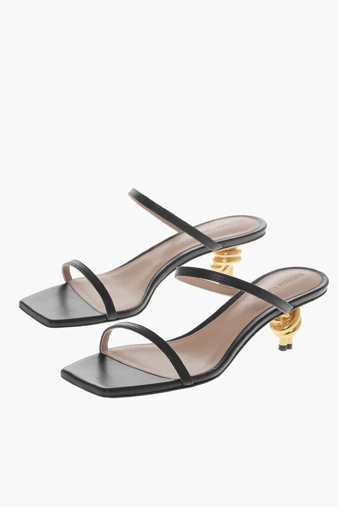 Bottega Veneta og1mm0426 Leather Sandals in Black Size US 6.5 / IT 36.5 - 3 Thumbnail
