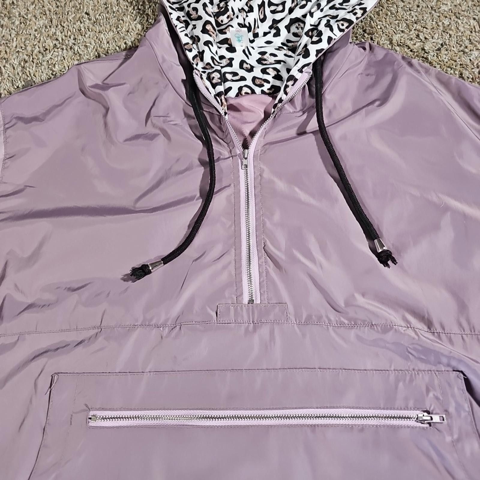 Other Shirley & Stone 2XL Purple 1/2 Zip Pullover Rain Jacket Size XXL / US 16-18 / IT 52-54 - 2 Thumbnail