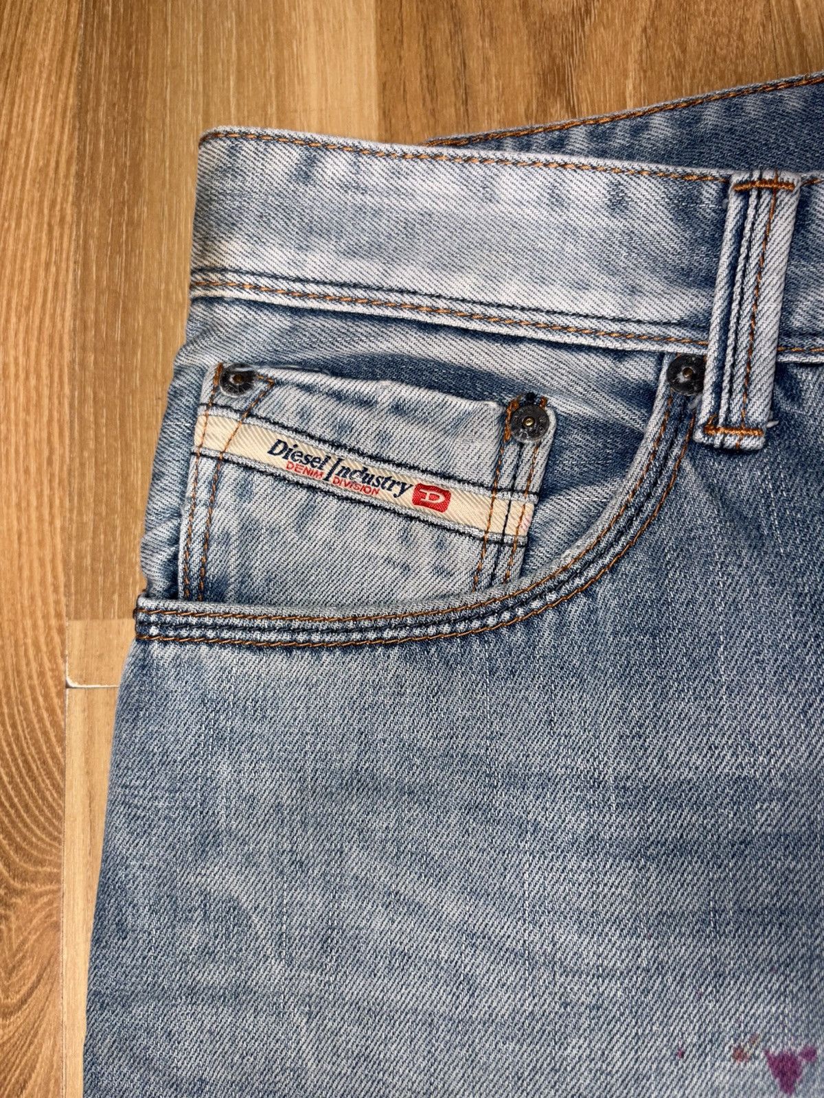 Diesel Diesel Denim Division Distressed Straight Jean Made in Italy Size US 38 / EU 54 - 6 Thumbnail