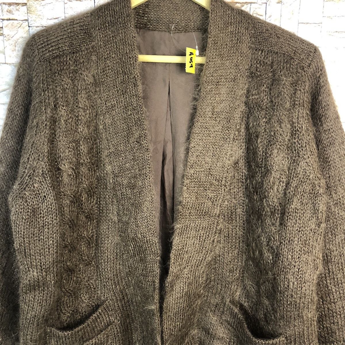 Homespun Knitwear DTL Japan mohair knitwear Brown Cardigan fur #A459 Size US M / EU 48-50 / 2 - 5 Thumbnail