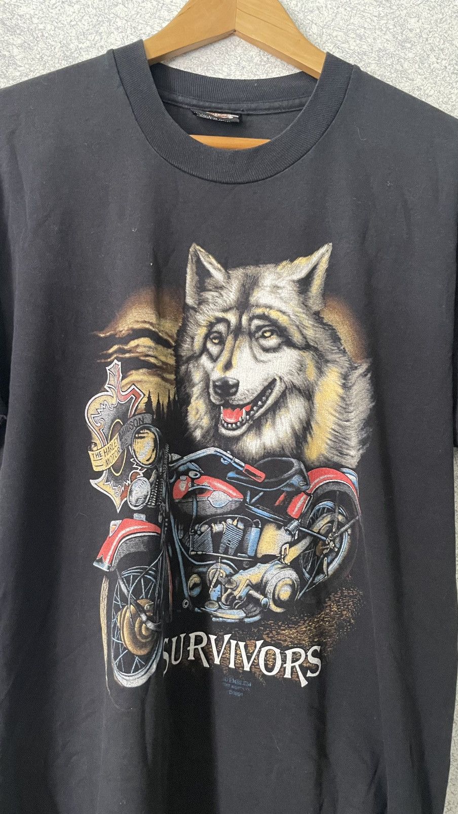 Harley Davidson 3d emblem t shirt vintage 1991 harley davidson Size US L / EU 52-54 / 3 - 2 Thumbnail