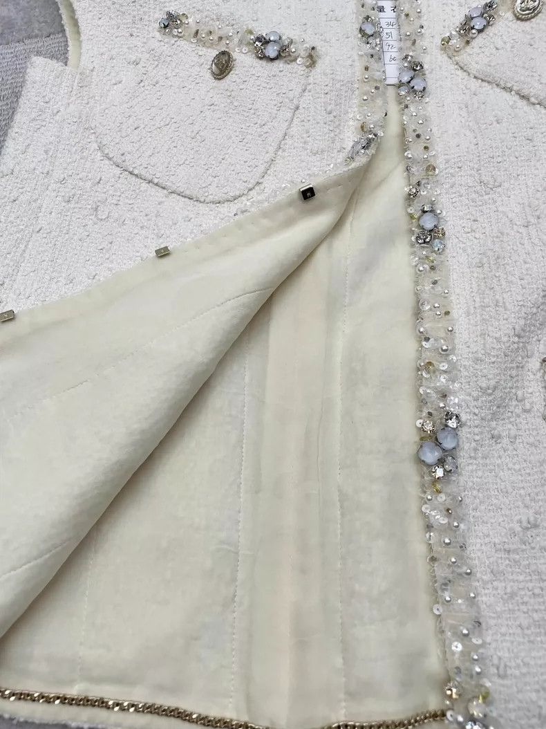 Chanel Chanel 21S popular heavy industry beaded sequin rolled edge Size XXS / US 00 / IT 34 - 5 Thumbnail