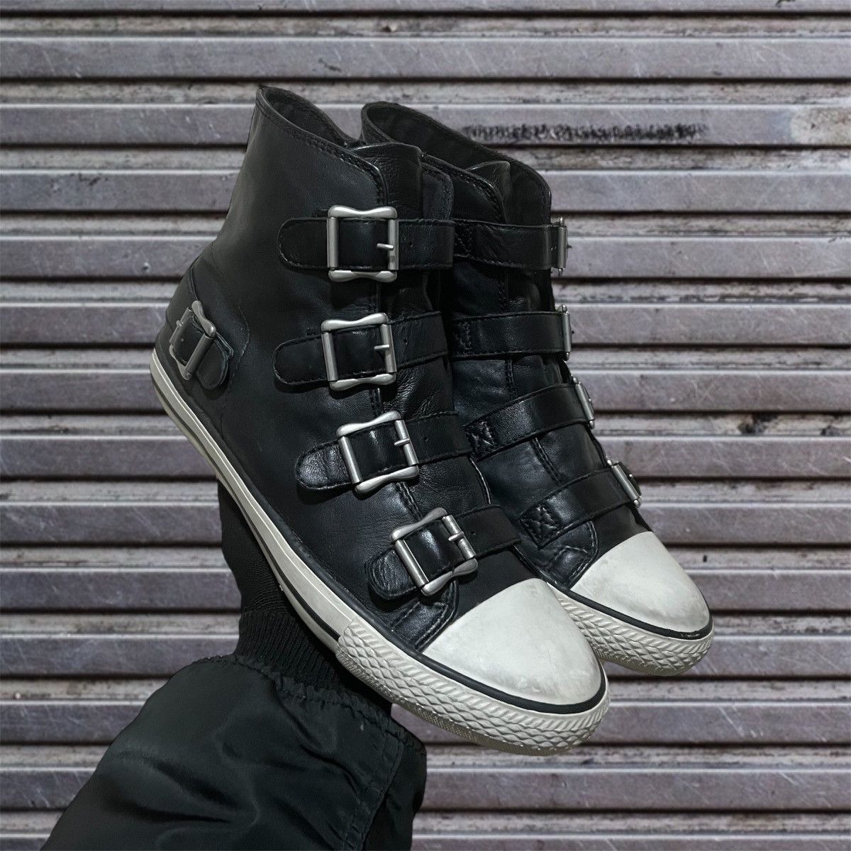 ASH Ash Vincent Strap Leather Hedi Slimane Indie Sleaze Punk Size US 8 / EU 41 - 1 Thumbnail