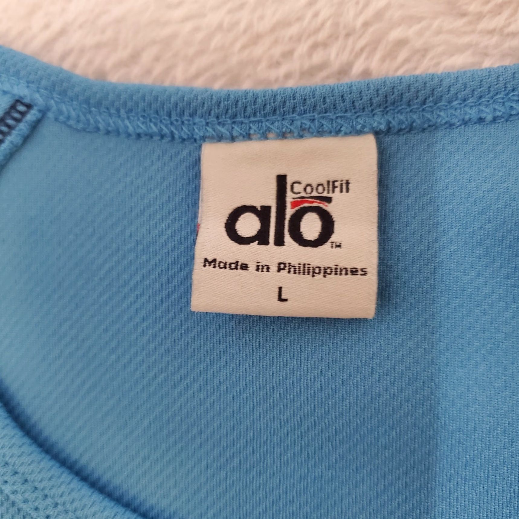 Alo Alo Yoga CoolFit Top Women L Blue Long Sleeve Round Neck Active Shirt Branded Size L / US 10 / IT 46 - 3 Thumbnail
