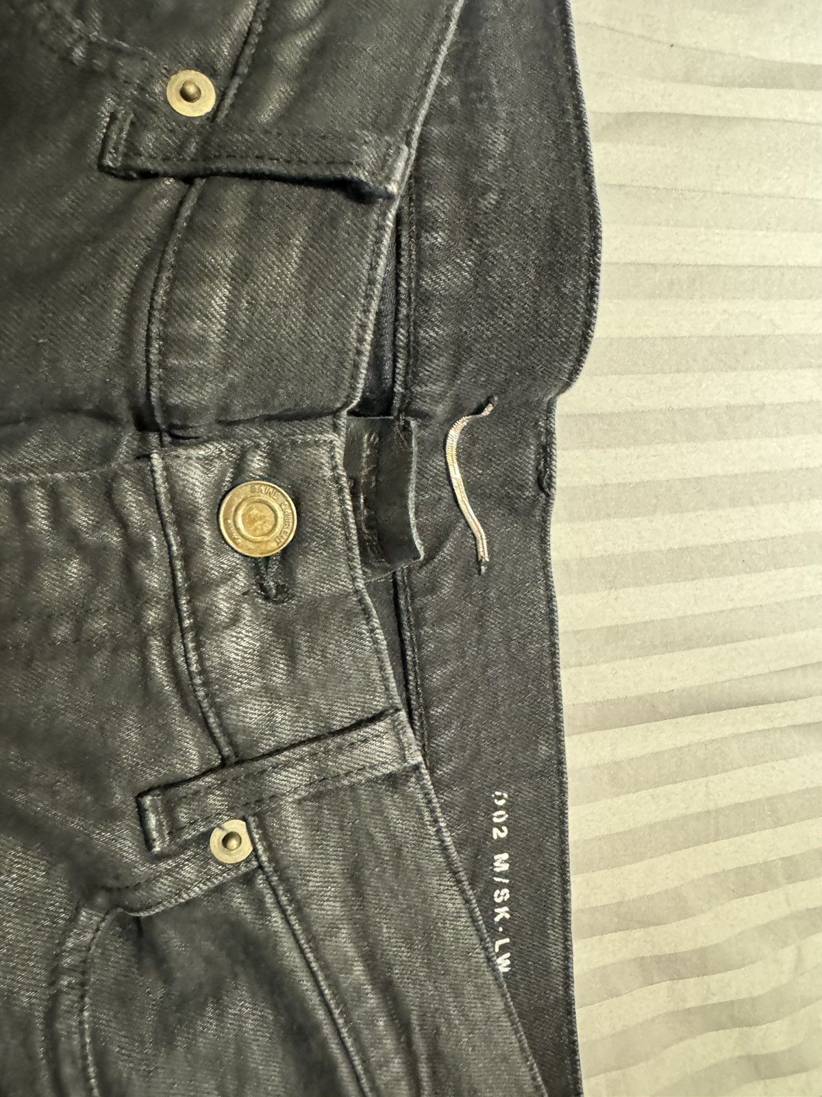 Saint Laurent Paris × Yves Saint Laurent Saint Laurent Waxed denim jeans 2014SS Size US 33 - 7 Thumbnail