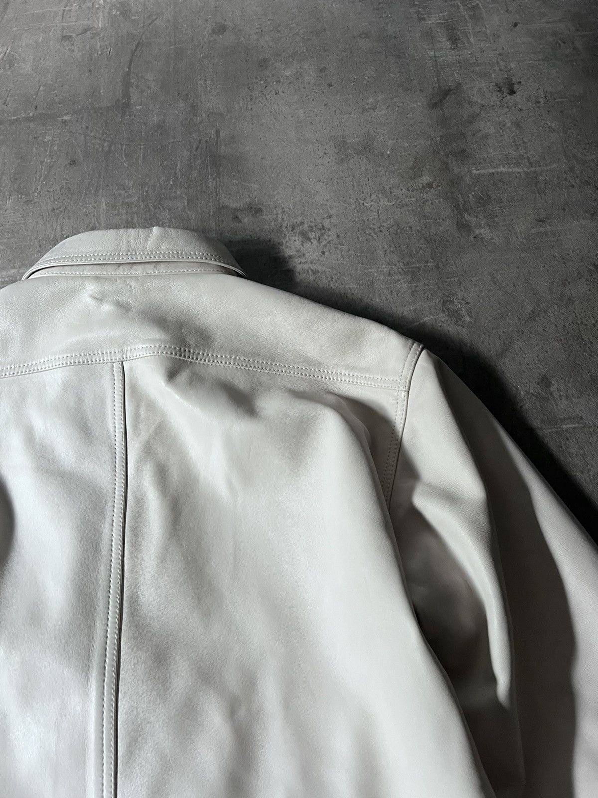 Acne Studios Acne Studios Bia Konst white lamb leather shirt jacket rare Size US M / EU 48-50 / 2 - 20 Thumbnail