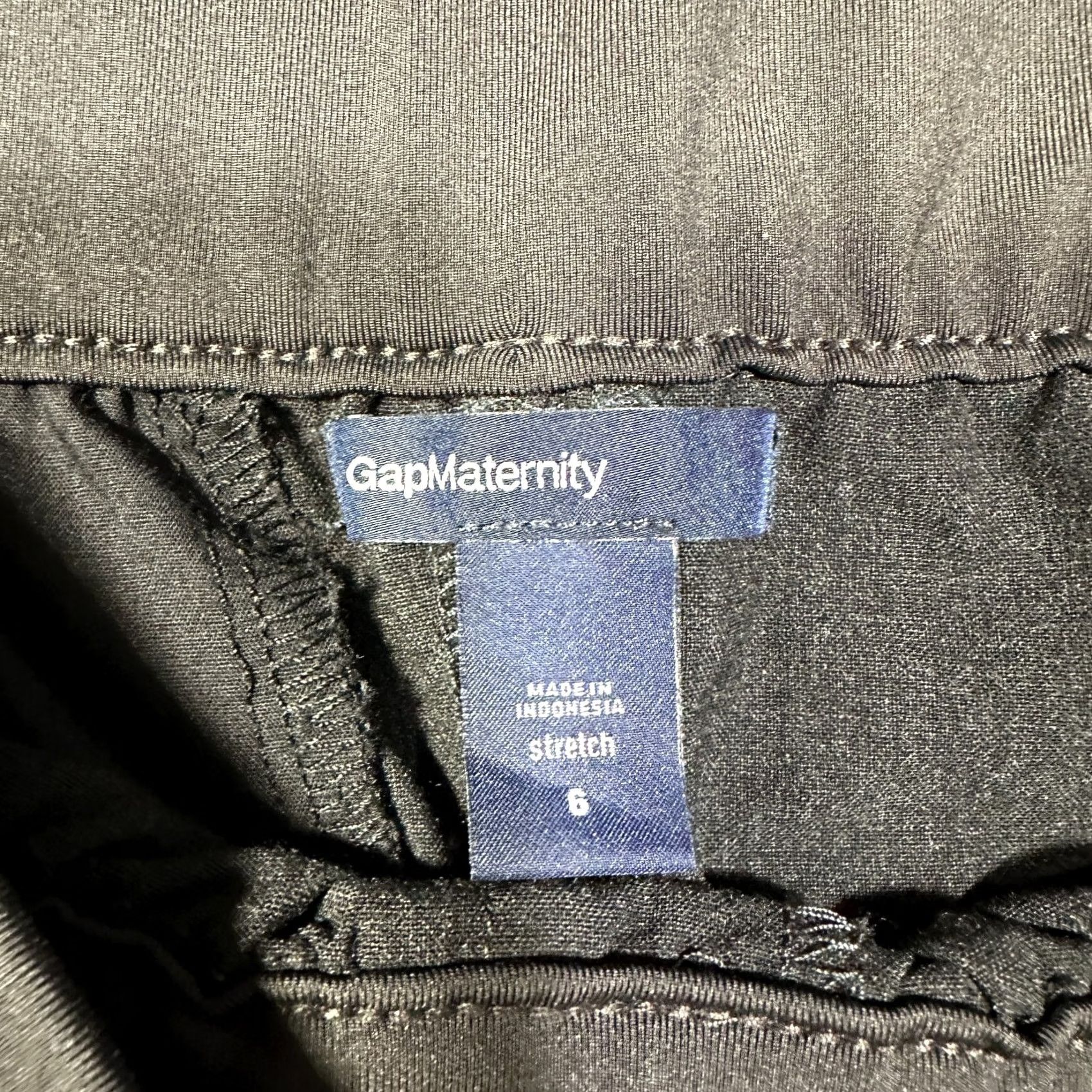 Gap GAP Maternity Skirt Womens 6 Black Stretch Pull On Elastic Waist Pockets Size 28" / US 6 / IT 42 - 3 Thumbnail