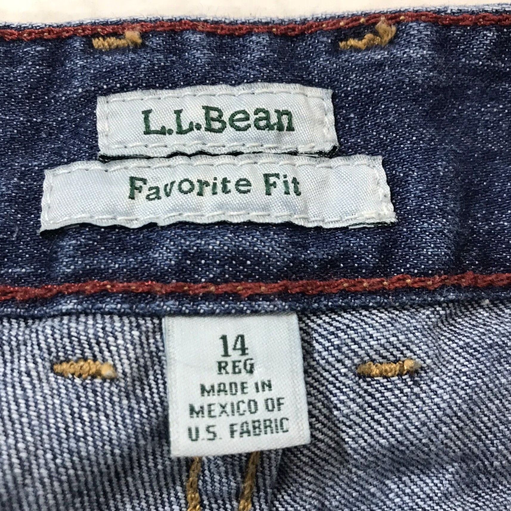 Vintage VINTAGE LL Bean Favorite Fit Jeans Womens Size 14 Blue 90s 5-Pocket Denim Stretch Cotton Spandex Size 36" / US 14 / IT 50 - 7 Thumbnail