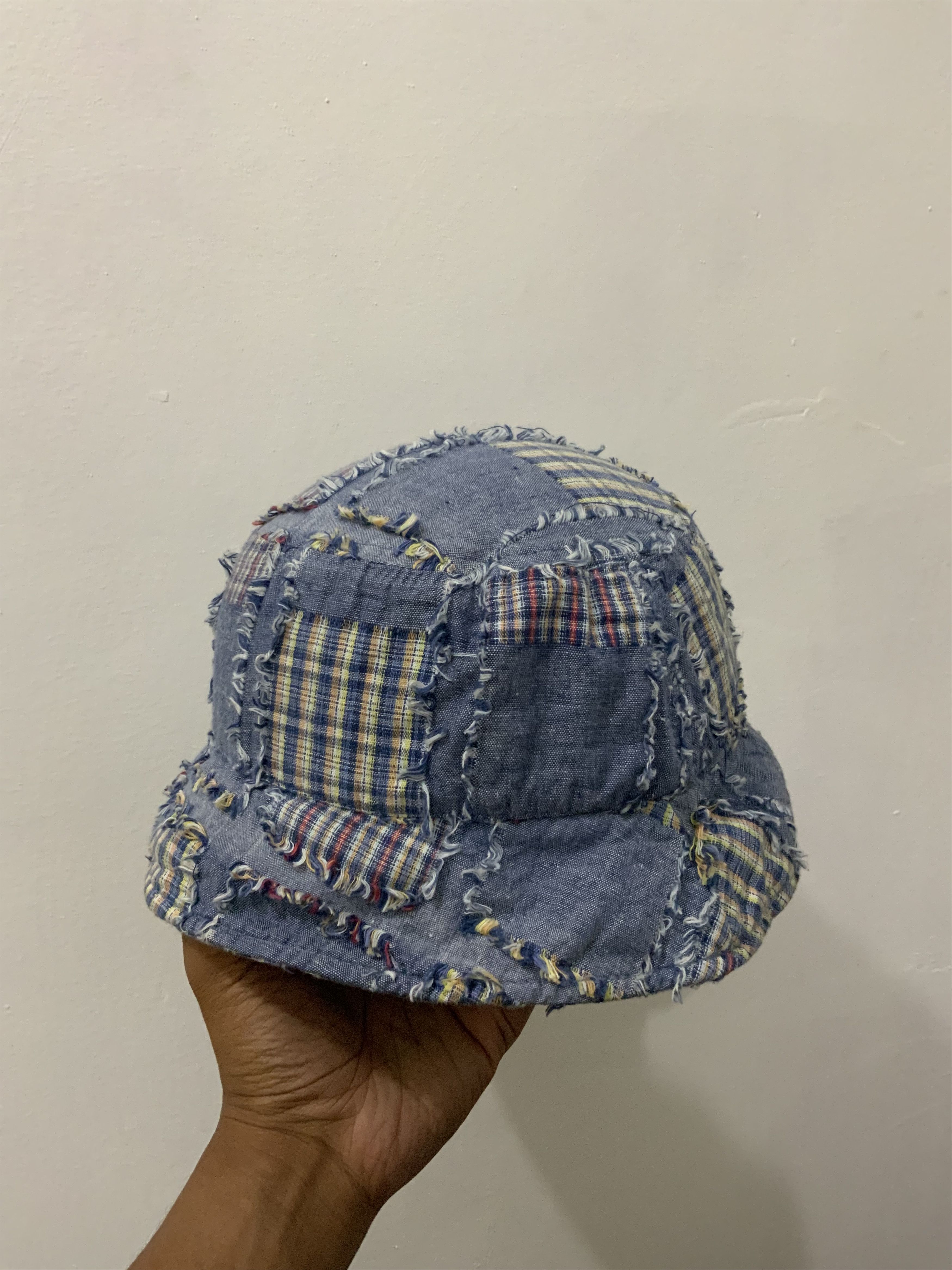 Japanese Brand Patchwork Boro Sashiko Japan Punk Hat Size ONE SIZE - 5 Thumbnail