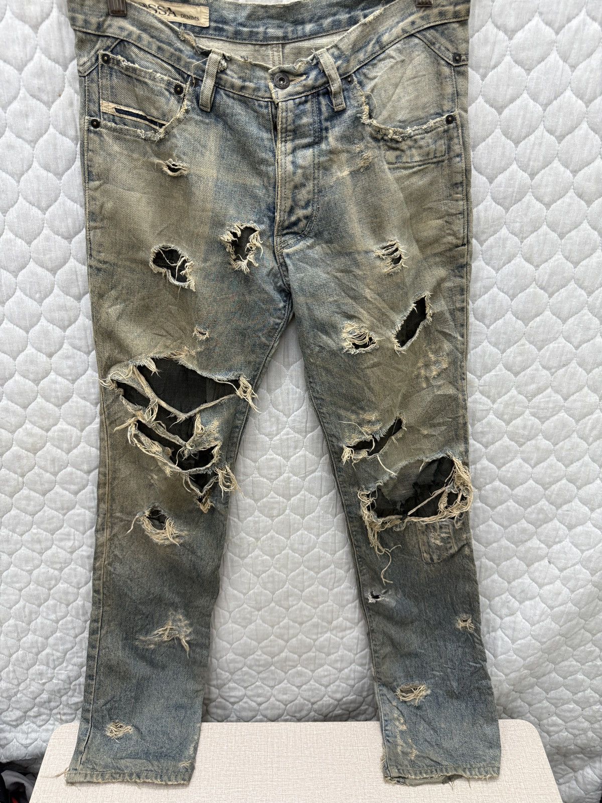 14th Addiction 🔥🔥🔥ARCHIVE OSSA MONDO RAGS PUNK JEANS Size US 32 / EU 48 - 6 Thumbnail