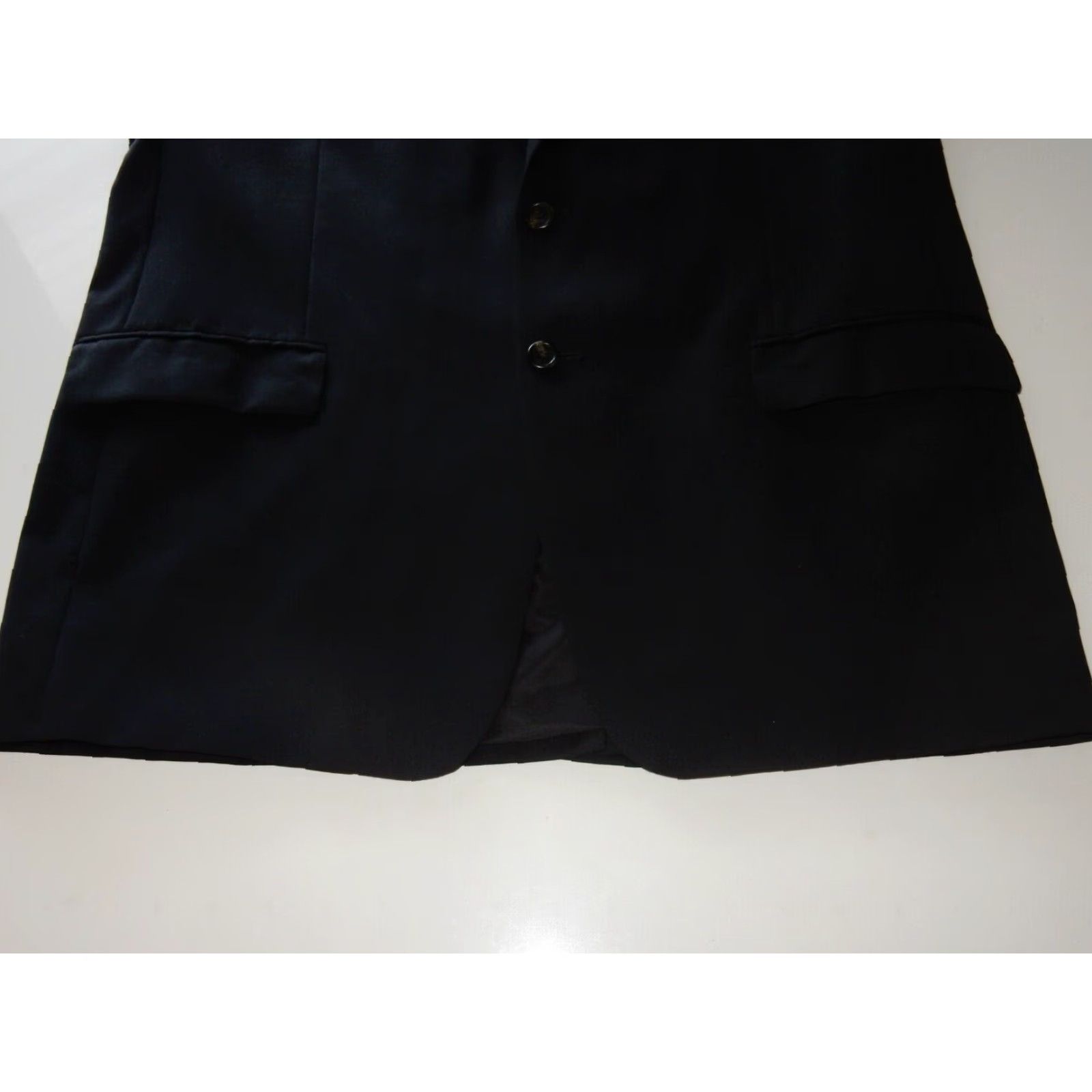 Ralph Lauren VINTAGE Ralph Lauren Men's Blazer Sport Coat Jacket Wool Size 46L Big & Tall Black Size 46R - 2 Thumbnail