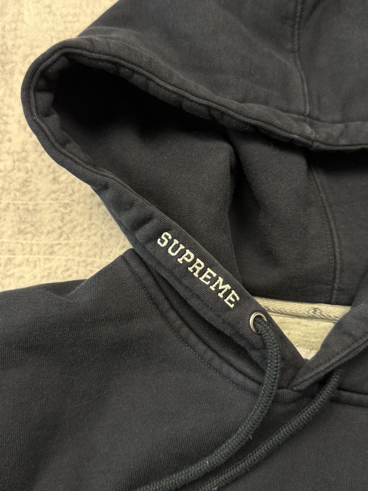 Champion × Supreme Supreme Champion Stacked C navi blue hoodie fw17 Size US L / EU 52-54 / 3 - 4 Thumbnail