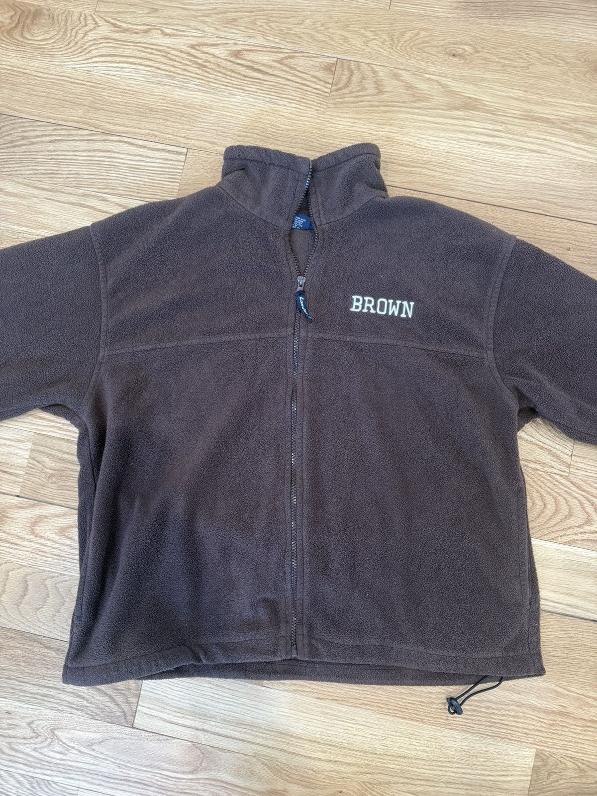 Vintage Vintage Brown University Fleece Jacket – Made in USA – Small Size US S / EU 44-46 / 1 - 1 Thumbnail
