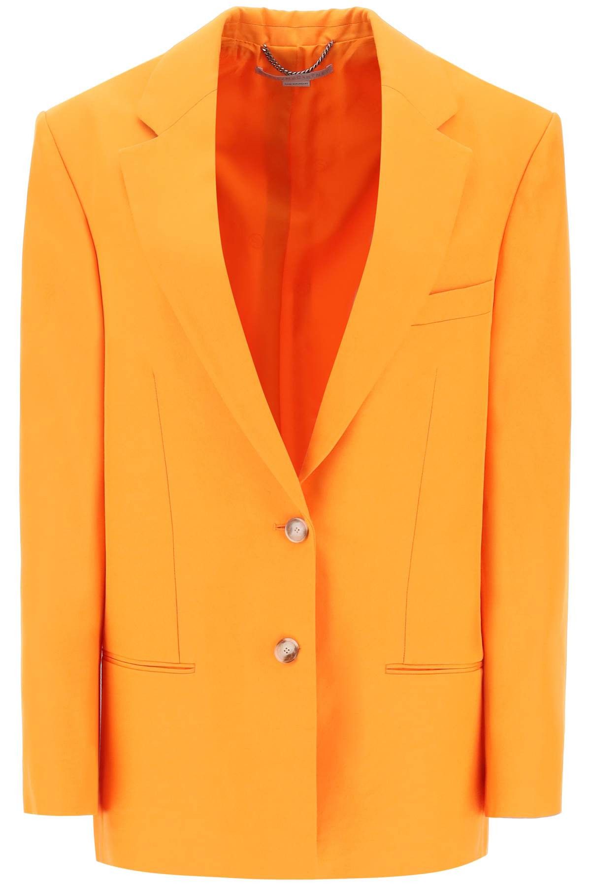 image of Stella Mccartney Eco-Friendly Single-Breasted Visc in Bright Orange, Women's (Size Small)