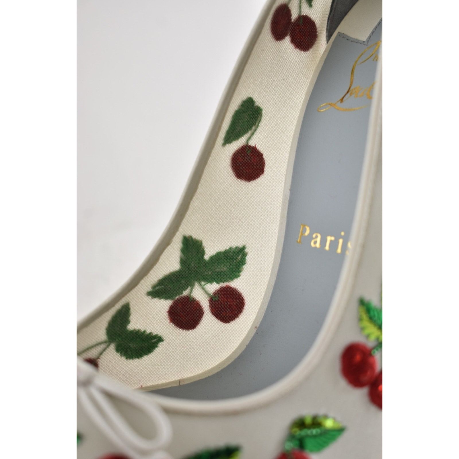 Christian Louboutin Christian Louboutin Cherrypump Latte White Organza Red 39.5 Size US 9.5 / IT 39.5 - 20 Thumbnail