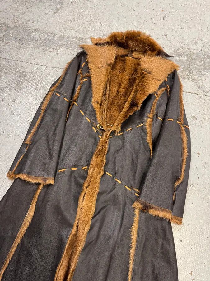 Roberto Cavalli 2000s Roberto Cavalli Royal Reversible Long Fur Brown Coat Size S / US 4 / IT 40 - 6 Thumbnail