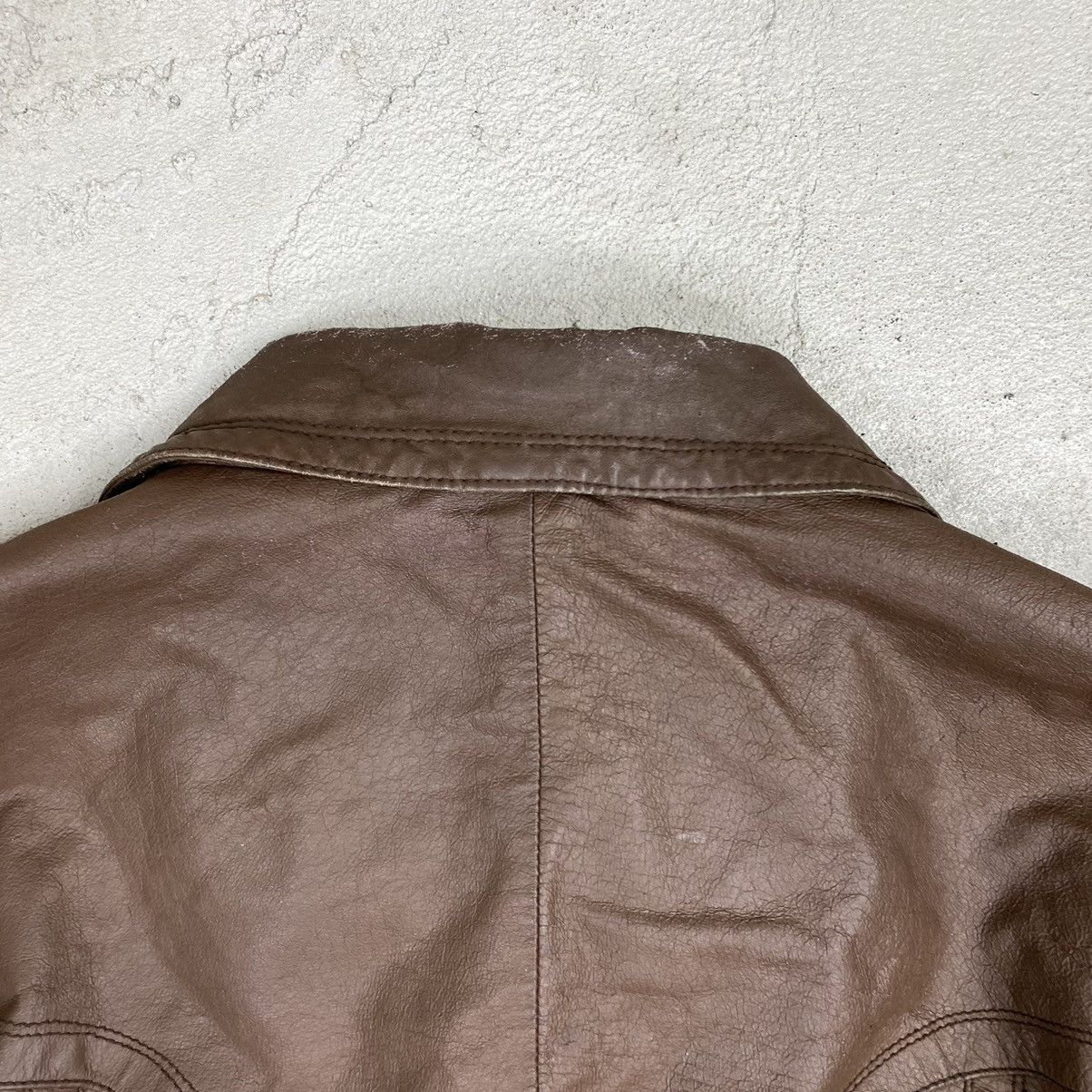Vintage Real leather jacket vintage brown faded washed archive Size US L / EU 52-54 / 3 - 11 Thumbnail