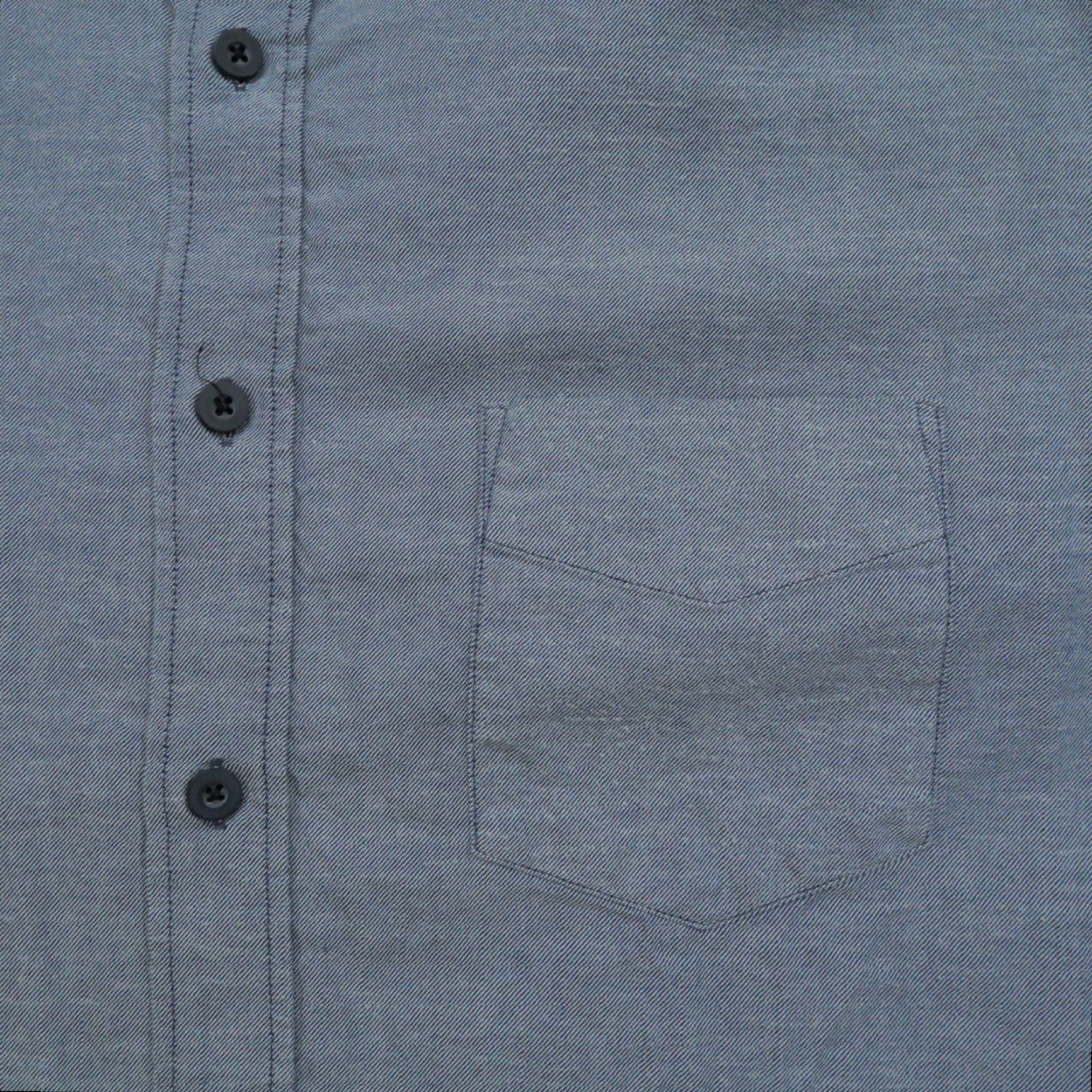 UNTUCKit UNTUCKit Button-Up Shirt Mens L Blue Cotton Knit Solid Logo Casual Classic Preppy Size 42R - 2 Thumbnail