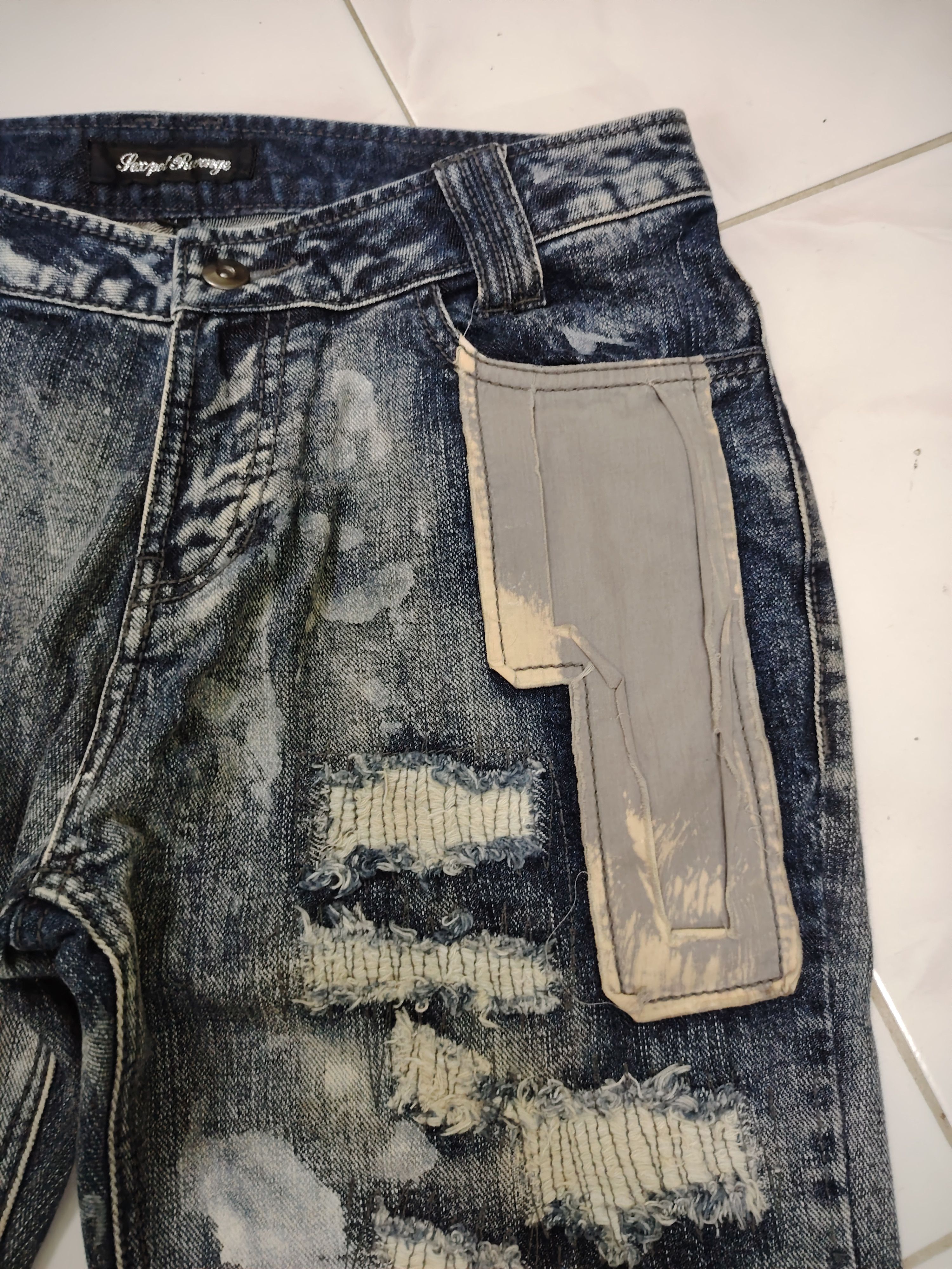 Revenge SEXPOT REVENGE Punk Anorak Bleach Wash Demon Jeans Size US 30 / EU 46 - 5 Thumbnail