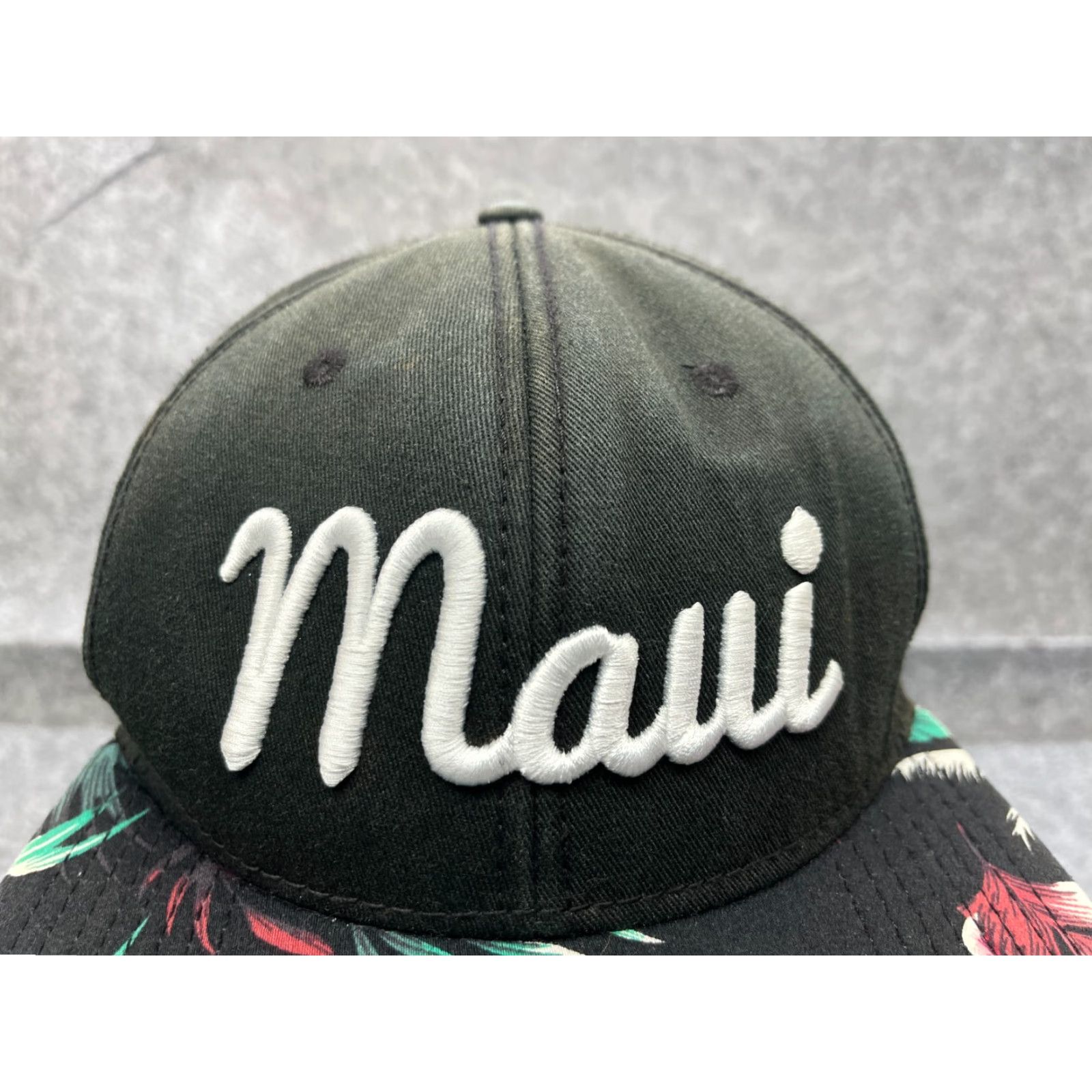 Vintage OTTO Snapback Hat Cap Adjustable One Size Black Floral Cotton Spandex Hawaiian Men's Size ONE SIZE - 2 Thumbnail