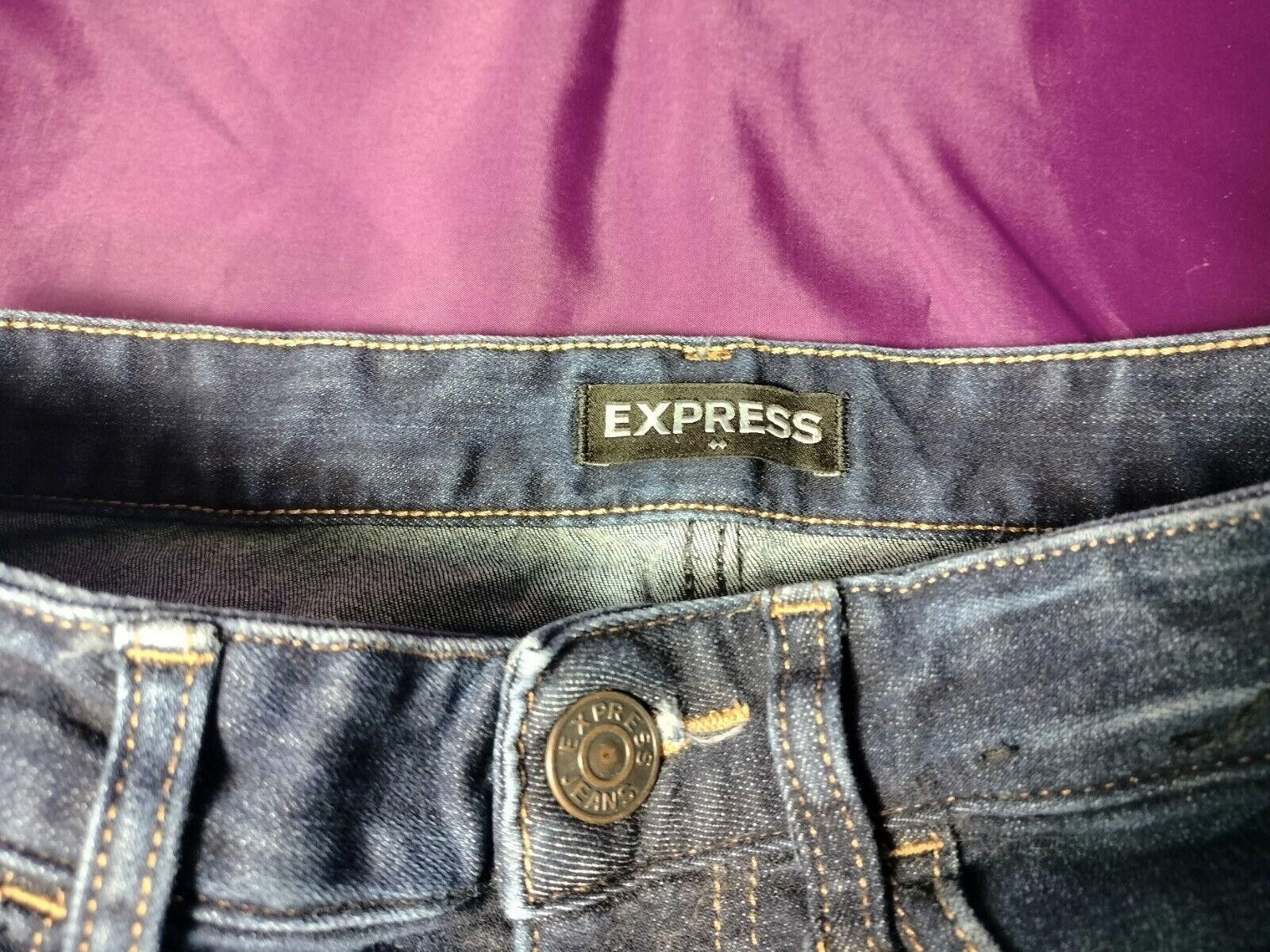 Express Express Jean Shorts Shortie Low-Rise Size 00 Size 24" / US 00 / IT 34 - 3 Thumbnail