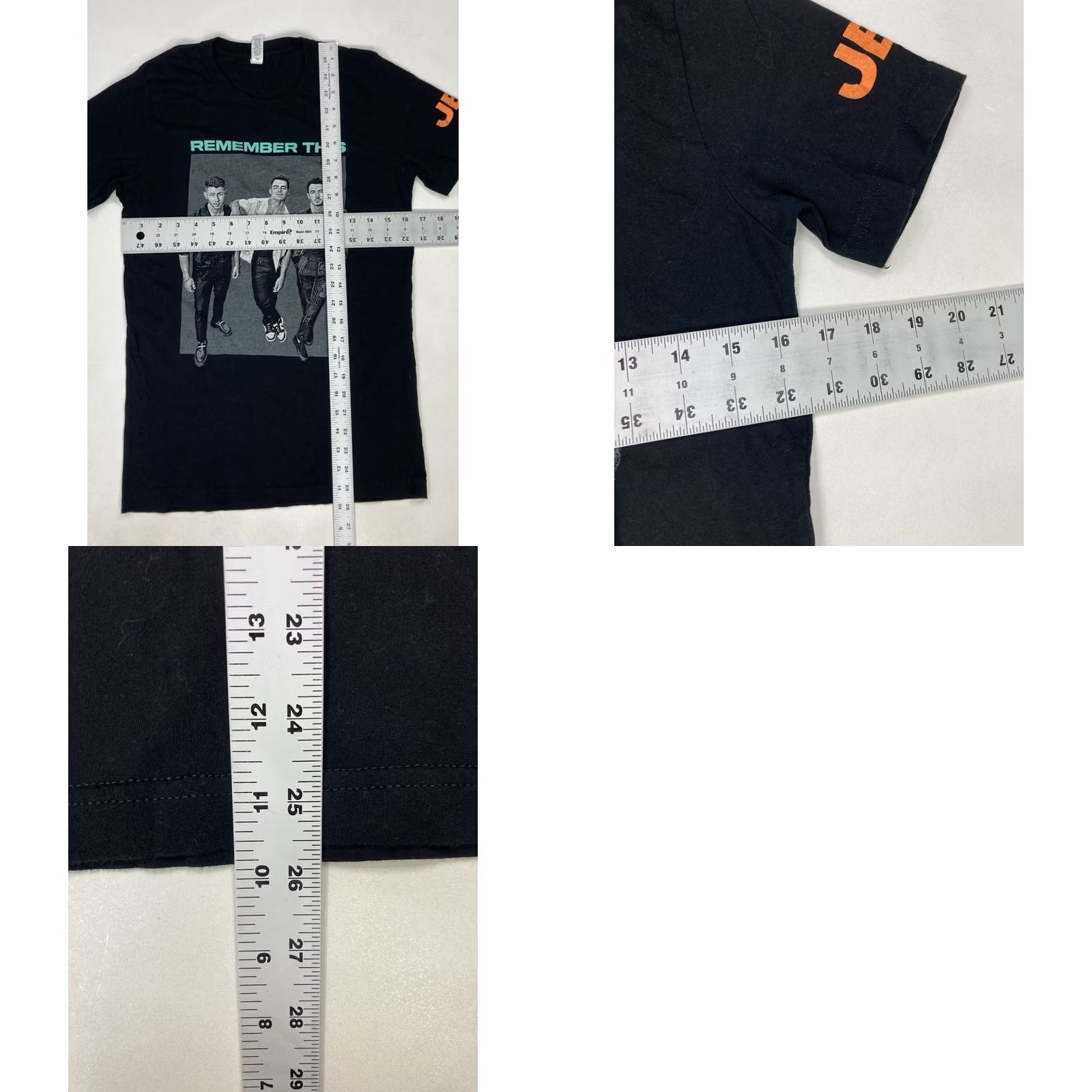 Vintage VINTAGE Jonas Brothers Remember This Tour 2021 Graphic T-shirt Women Small Black Music Shirt Size S / US 4 / IT 40 - 8 Thumbnail