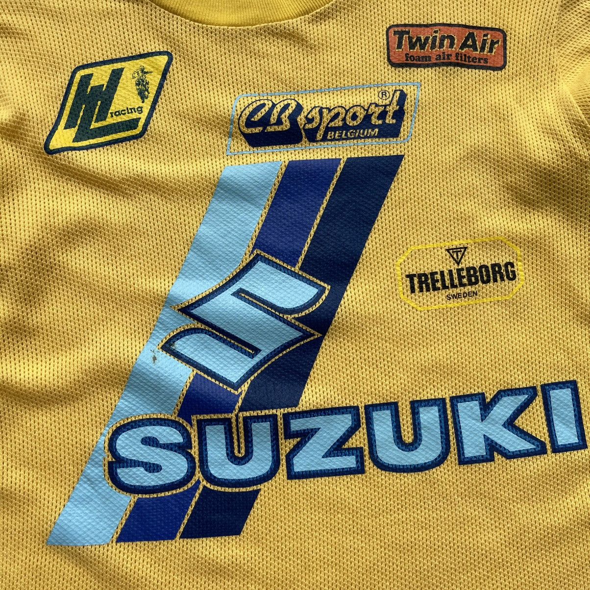 Vintage Suzuki 80’s LB Sport Belgium HL Racing Vintage Moto Jersey Size US M / EU 48-50 / 2 - 6 Thumbnail