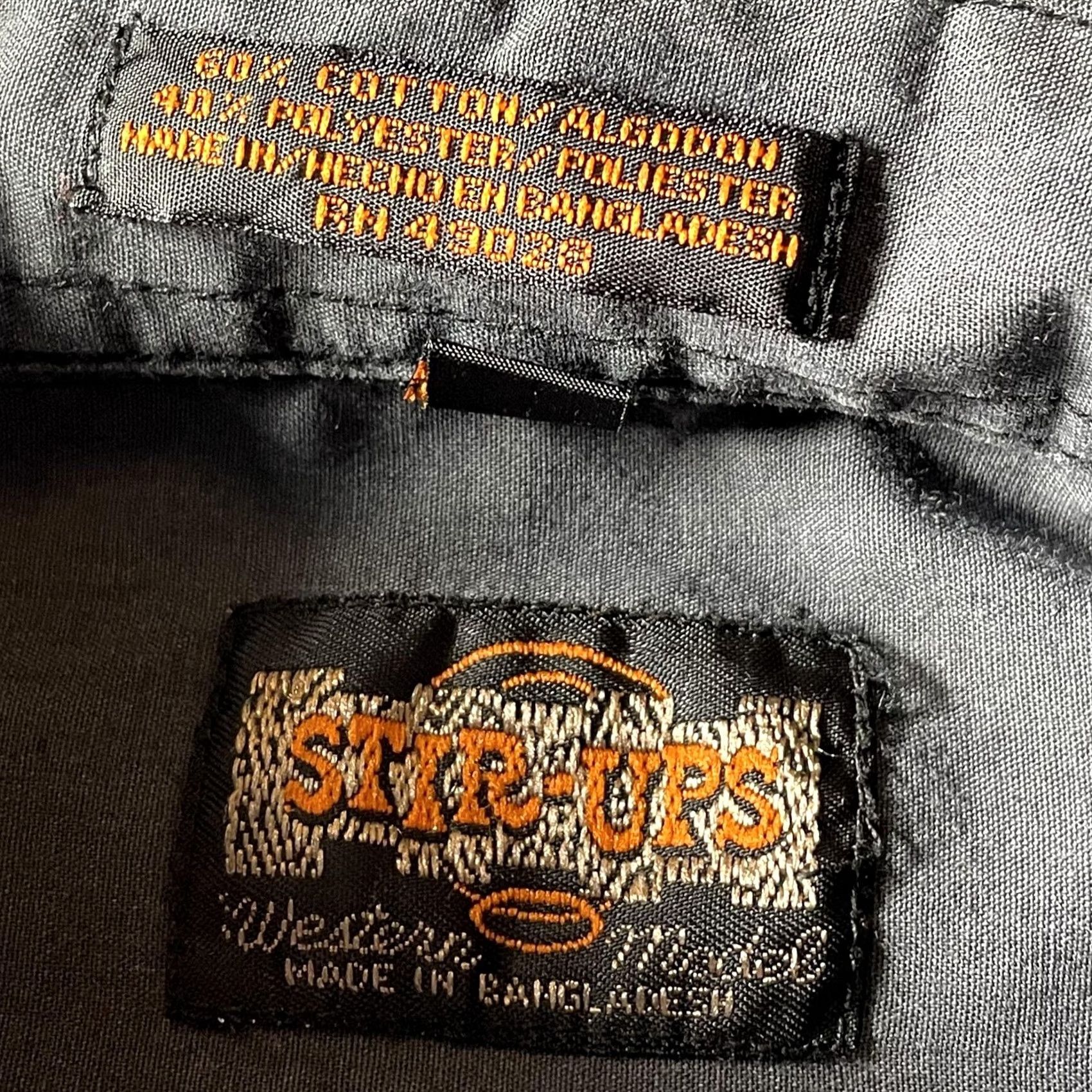 Vintage Stir-Ups Shirt Mens XL Gray Bald Eagle Embroidered Western Snap Long Sleeve Size US XL / EU 56 / 4 - 3 Thumbnail